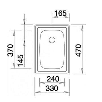 Blanco Edelstahlspüle BLANCO Einbauspüle TOP EE 3 x 4 Edelstahl Naturfinish, 33/47 cm