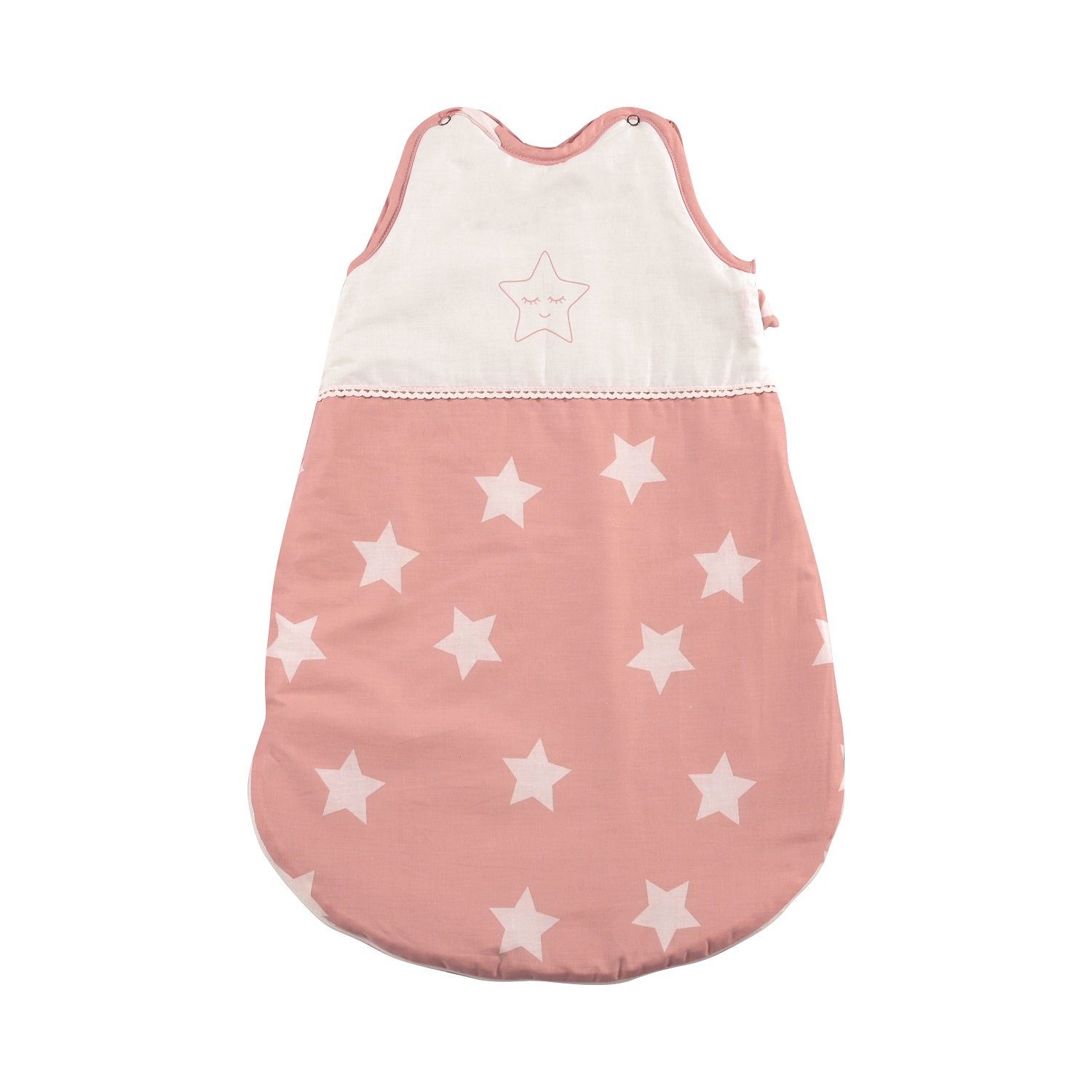 Reißverschluss Baumwolle Baby lang 0-6 Winterschlafsack Lorelli 100% 60cm pink Monate (1 Babyschlafsack tlg),