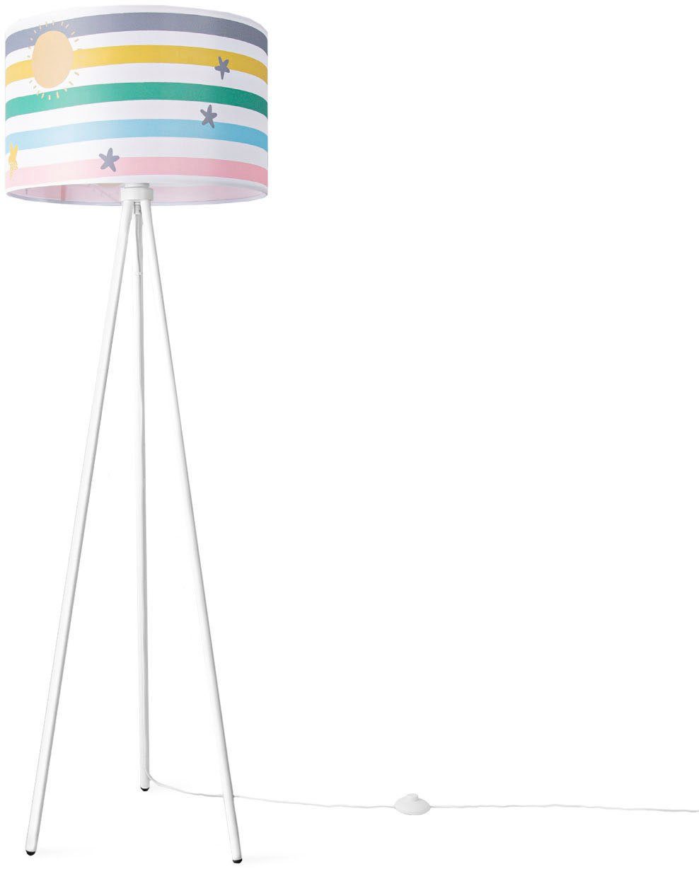 Pastell ohne TWEET Streifen Home Kinderlampe Stehlampe STRI, TRINA Paco Regenbogen Bunt Leuchtmittel, E27 Kinderzimmer 462 Hell