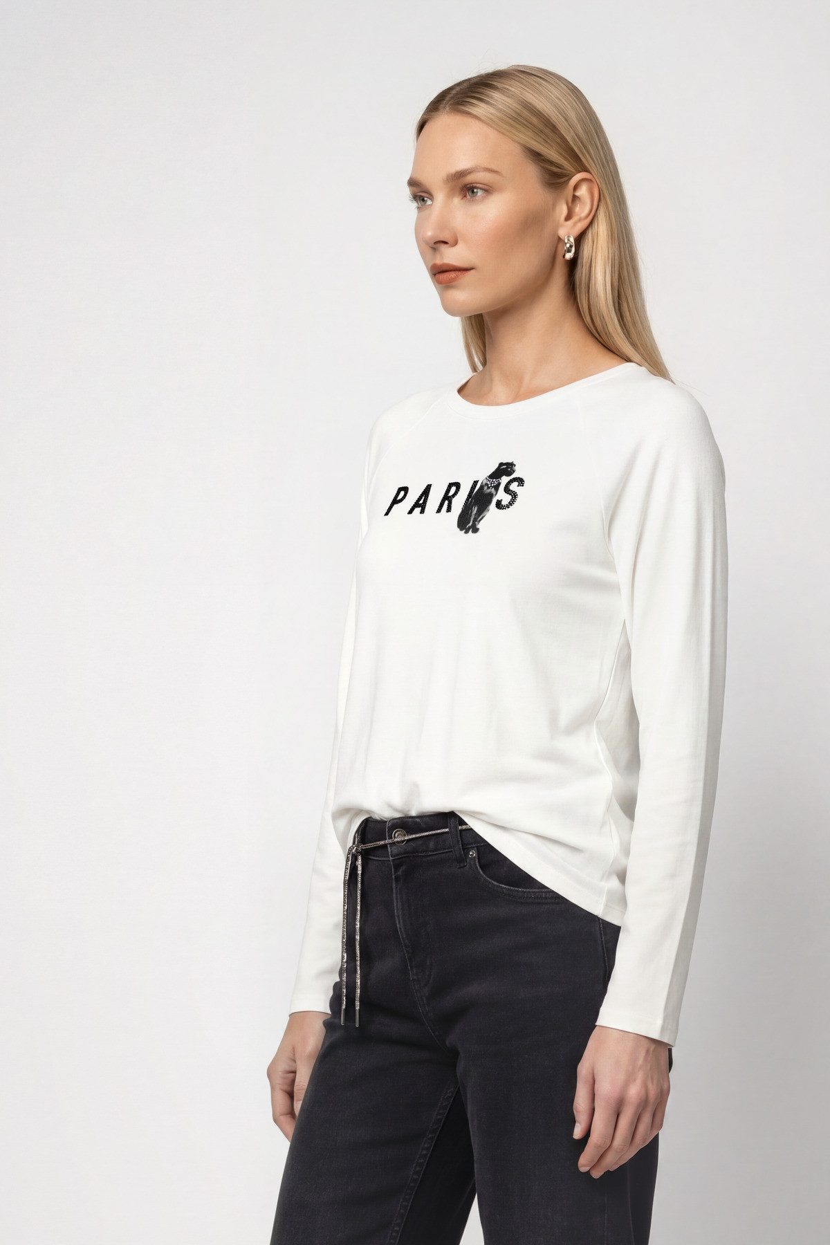 Monari Langarmshirt Shirt Panther Regular fit mit Panther-Print – Bild 2 von 5