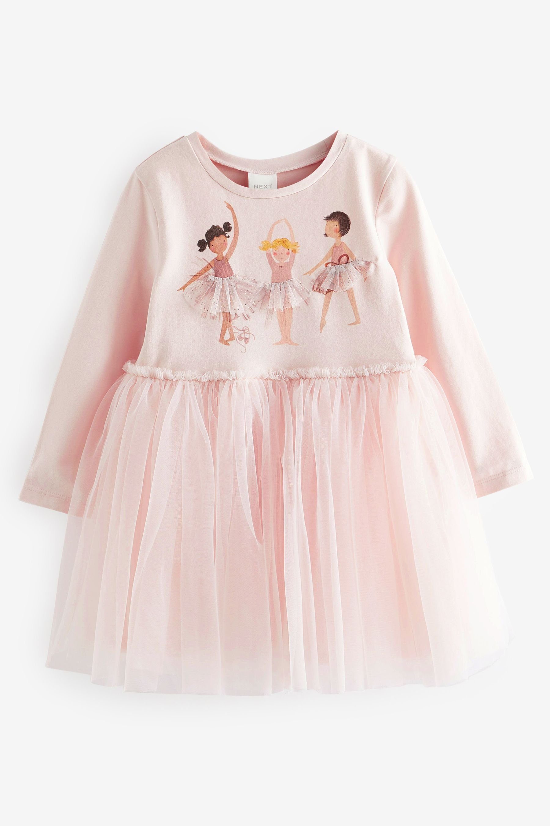 Next Tüllkleid Tutu-Kleid mit Motiv Cream Ballerina (1-tlg)