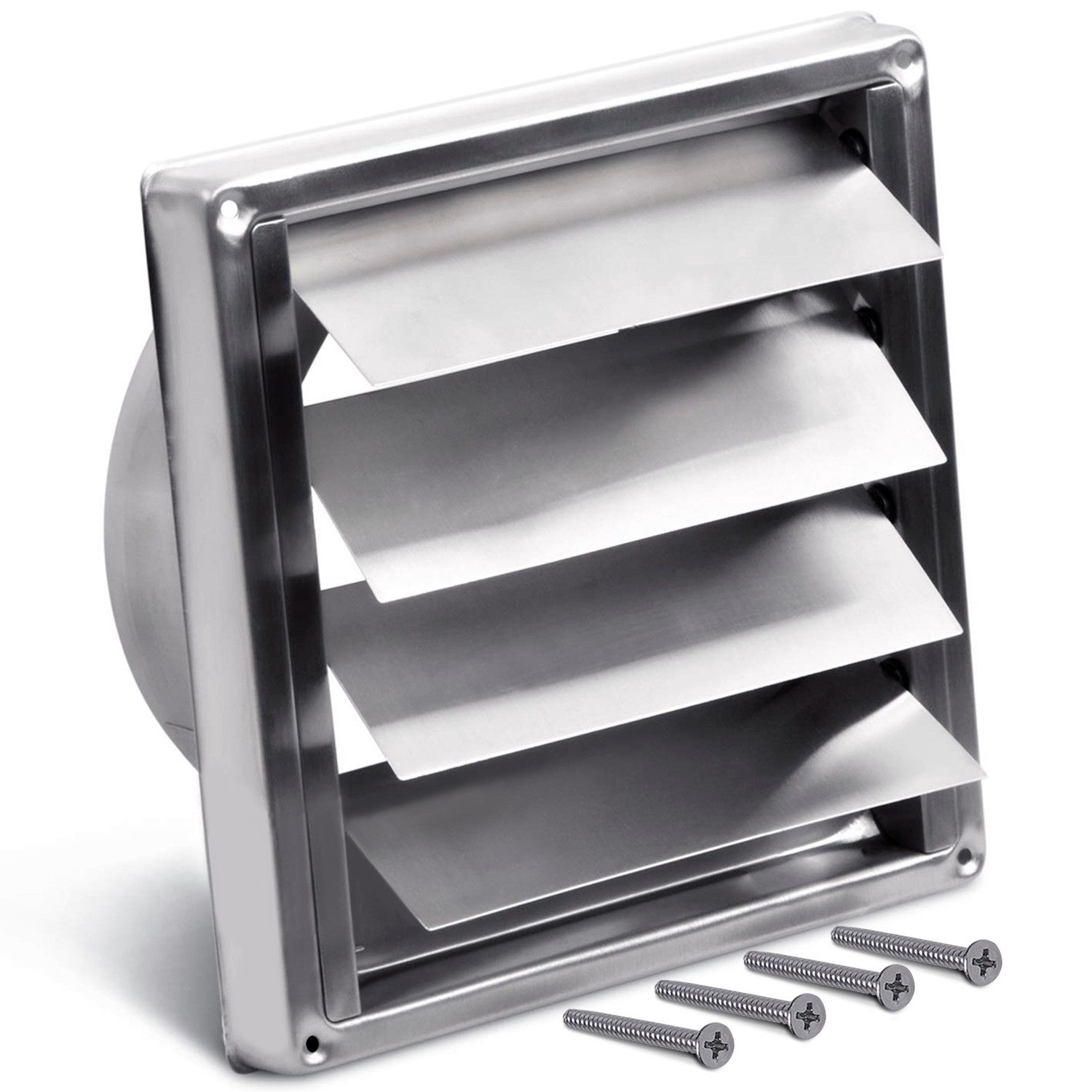 VIOKS Lüftungsgitter Jalousie Rund-Anschlusssystem 150erR Rückstauklappe, mit beweglichen Luftklappen für 150er Luftführungssysteme