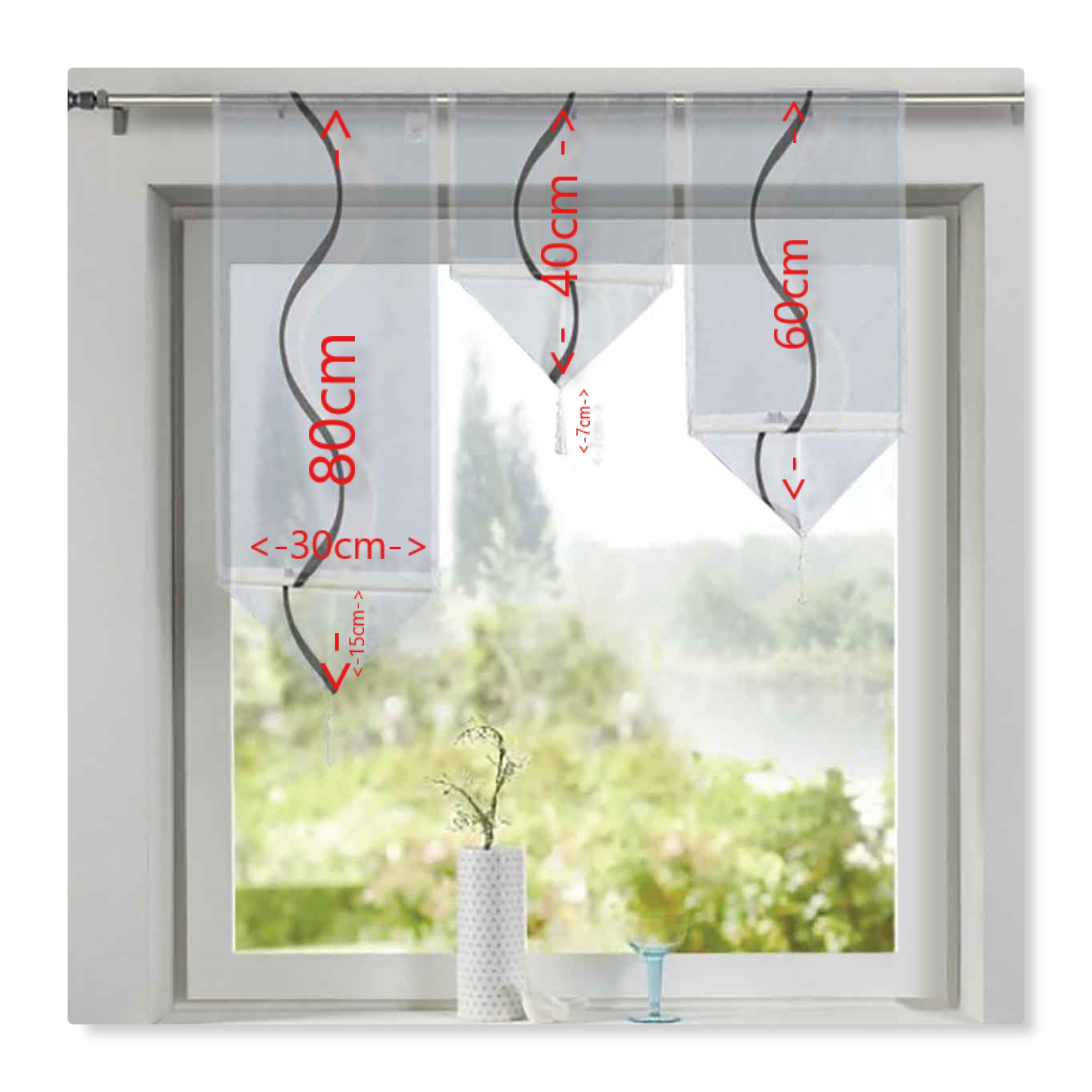 Gardinenbox Scheibengardine, Stangendurchzug (3 St), transparent, günstig online kaufen