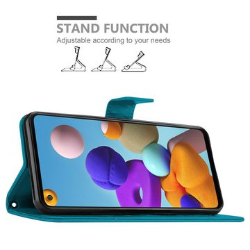 Cadorabo Handyhülle Samsung Galaxy A21s Samsung Galaxy A21s, Klappbare Handy Schutzhülle - Hülle - mit Standfunktion und Kartenfach