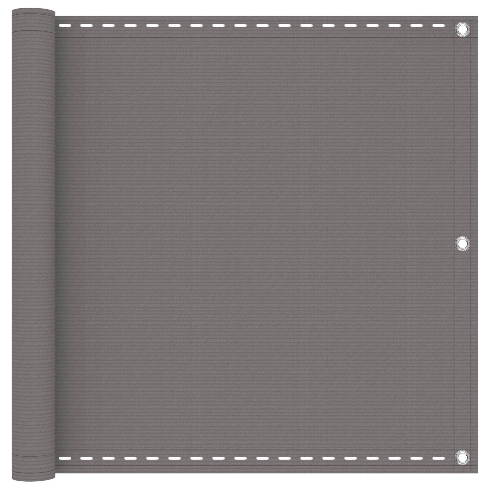 vidaXL Balkonsichtschutz Balkonsichtschutz Hellgrau 90 x 500 cm HDPE und Aluminium (1-St)