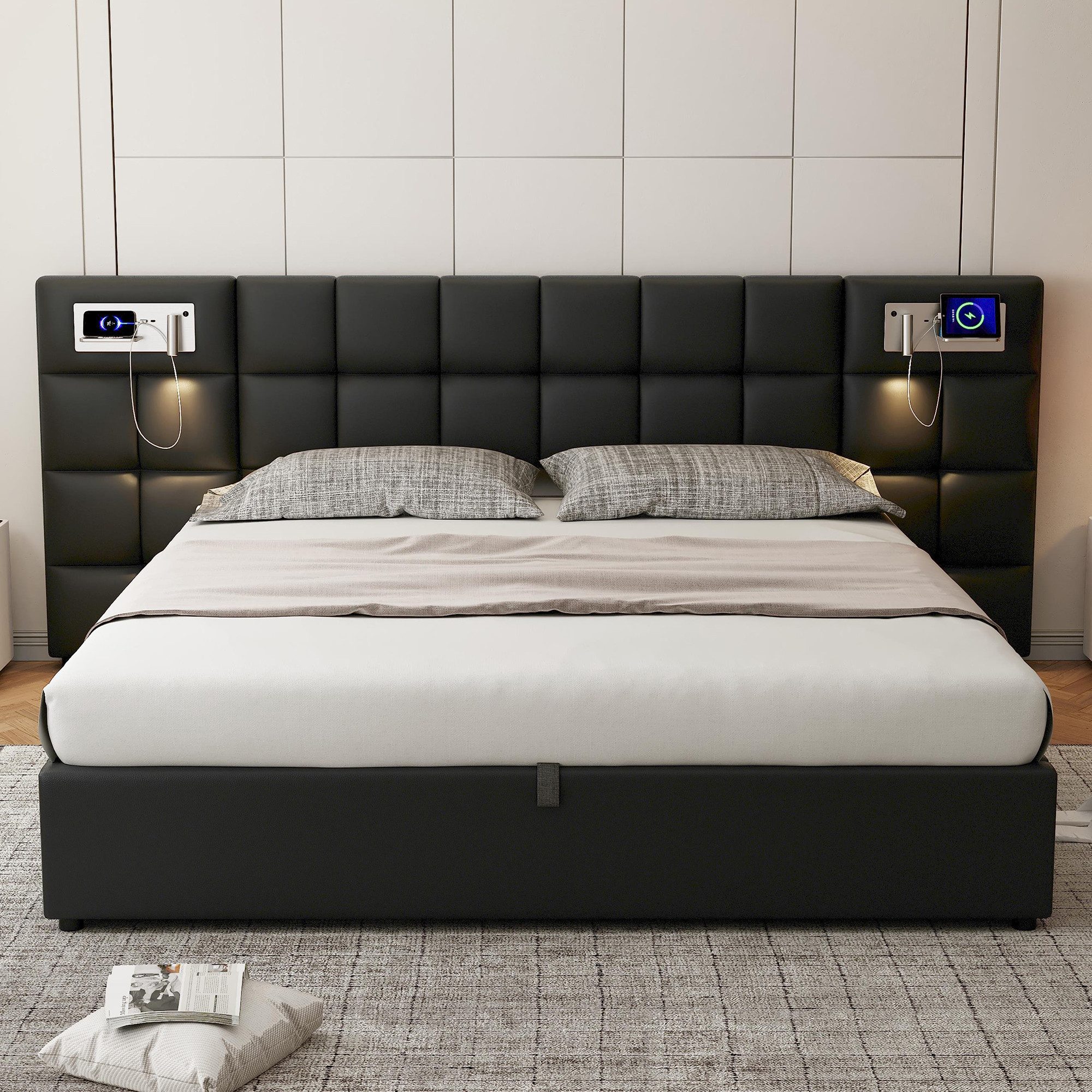 STILVORA Polsterbett 180x200 Bettgestelle Stauraumbett mit günstig online kaufen