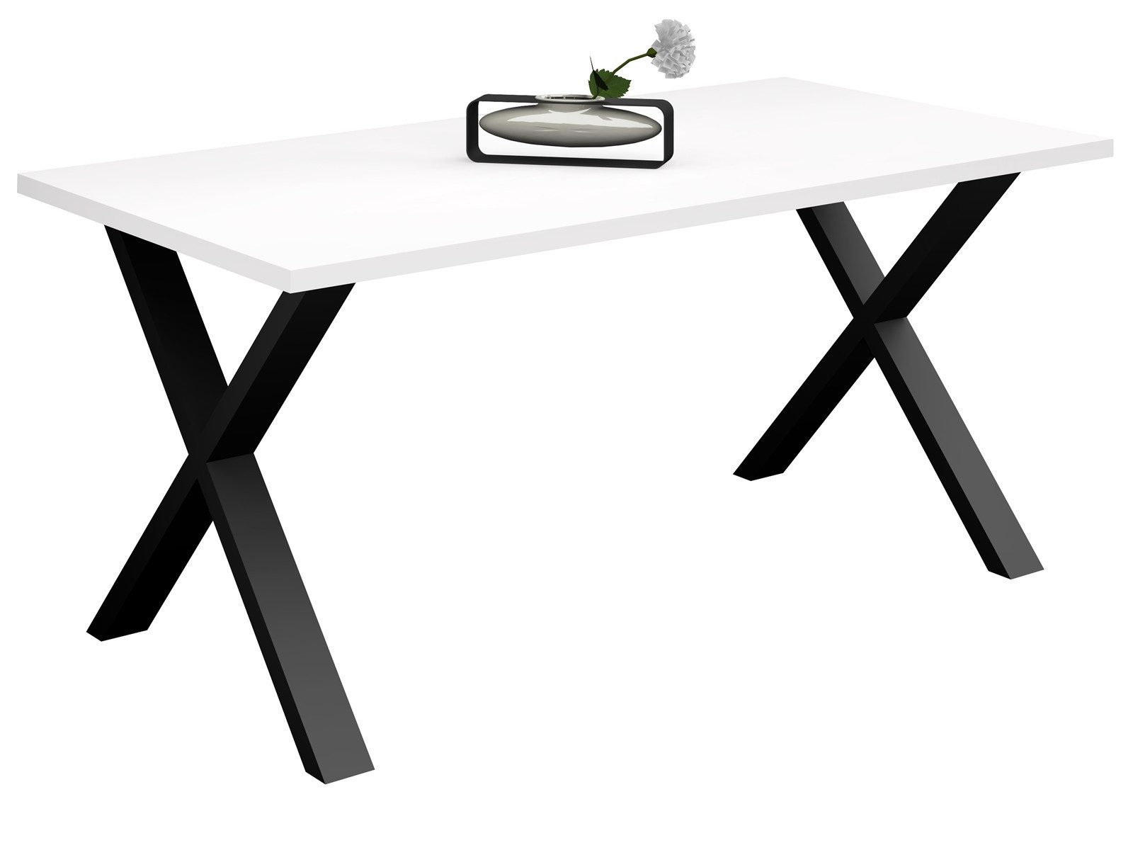 Storado Esstisch Big System Metall X Esstisch 20010, Der Esstisch Big System Metall X (140x90 cm, für bis zu 10 Personen).