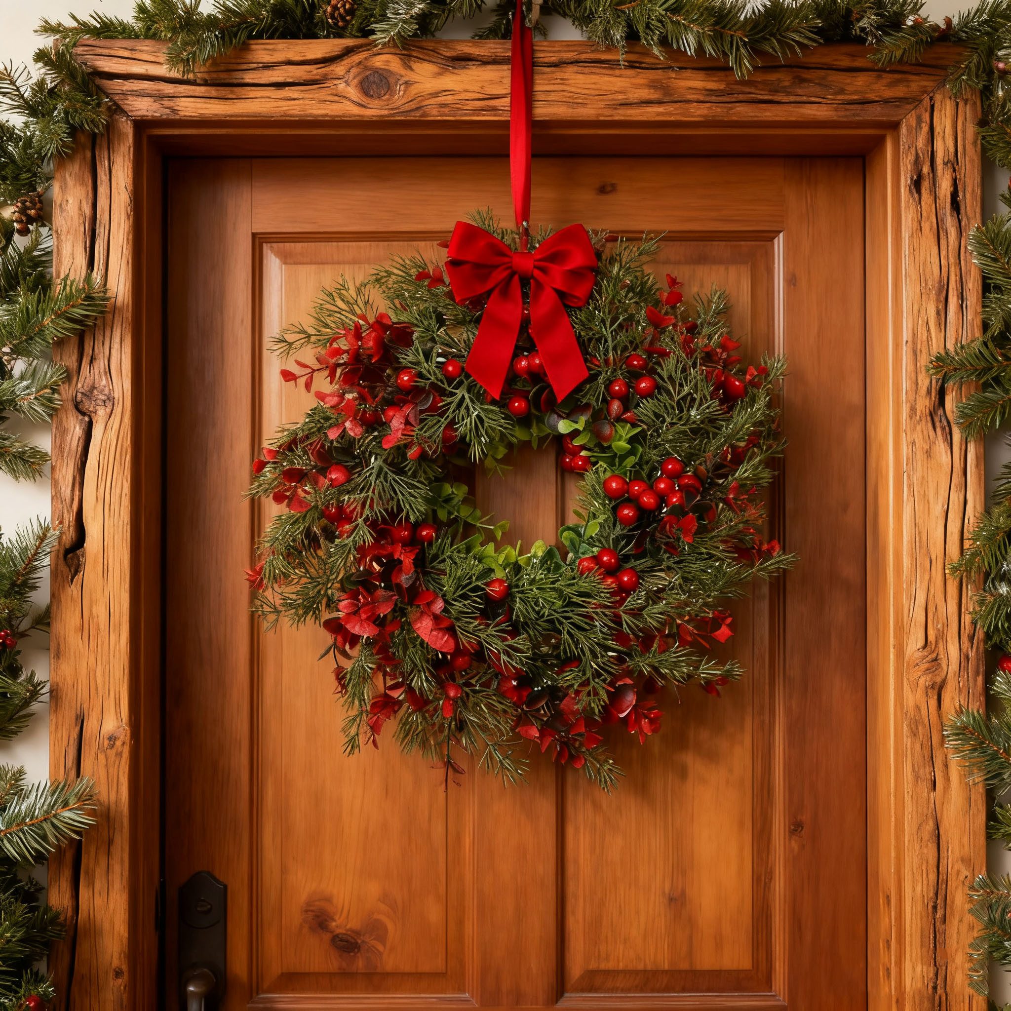 Kunstkranz Dekokranz Weihnachtskranz Kunstkranz Dekorative Blumenkranz, günstig online kaufen