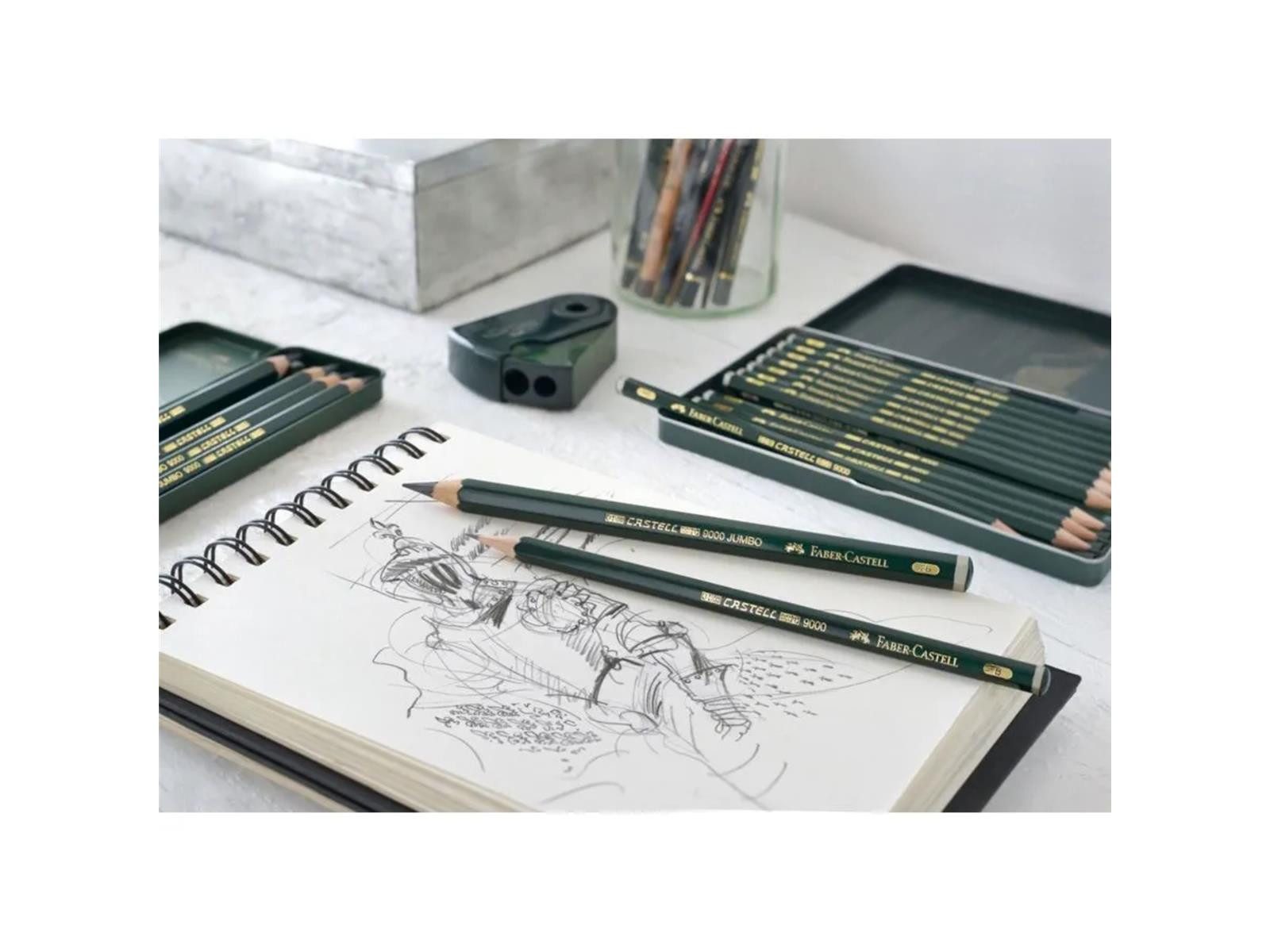Faber-Castell Zeichenkohle Faber-Castell Castell 9000 Bleistift - 12er Art Set