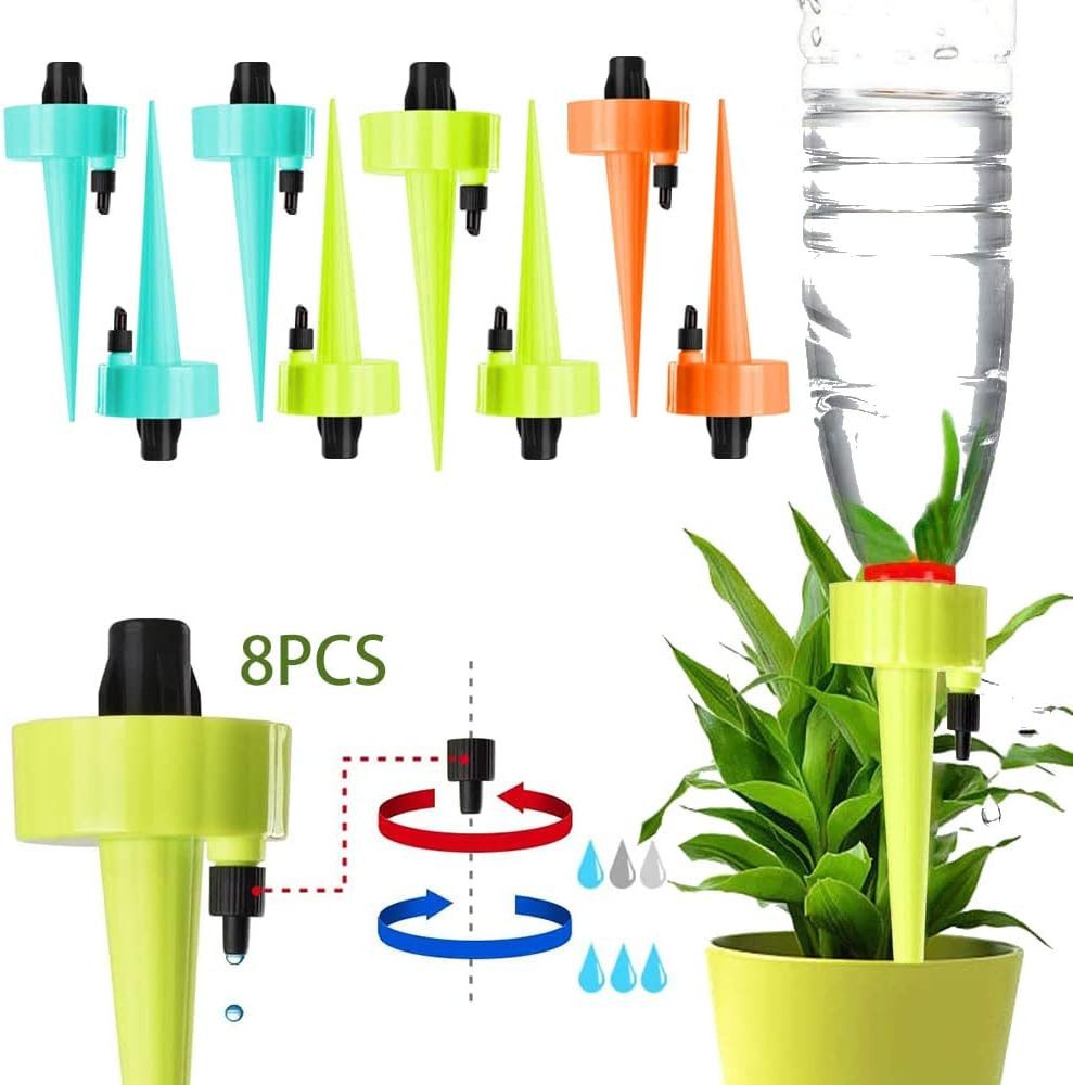 FELIXLEO Gartenschlauch 8PCS Automatische Bewässerung, Einstellbar Pflanzen Wasserspender