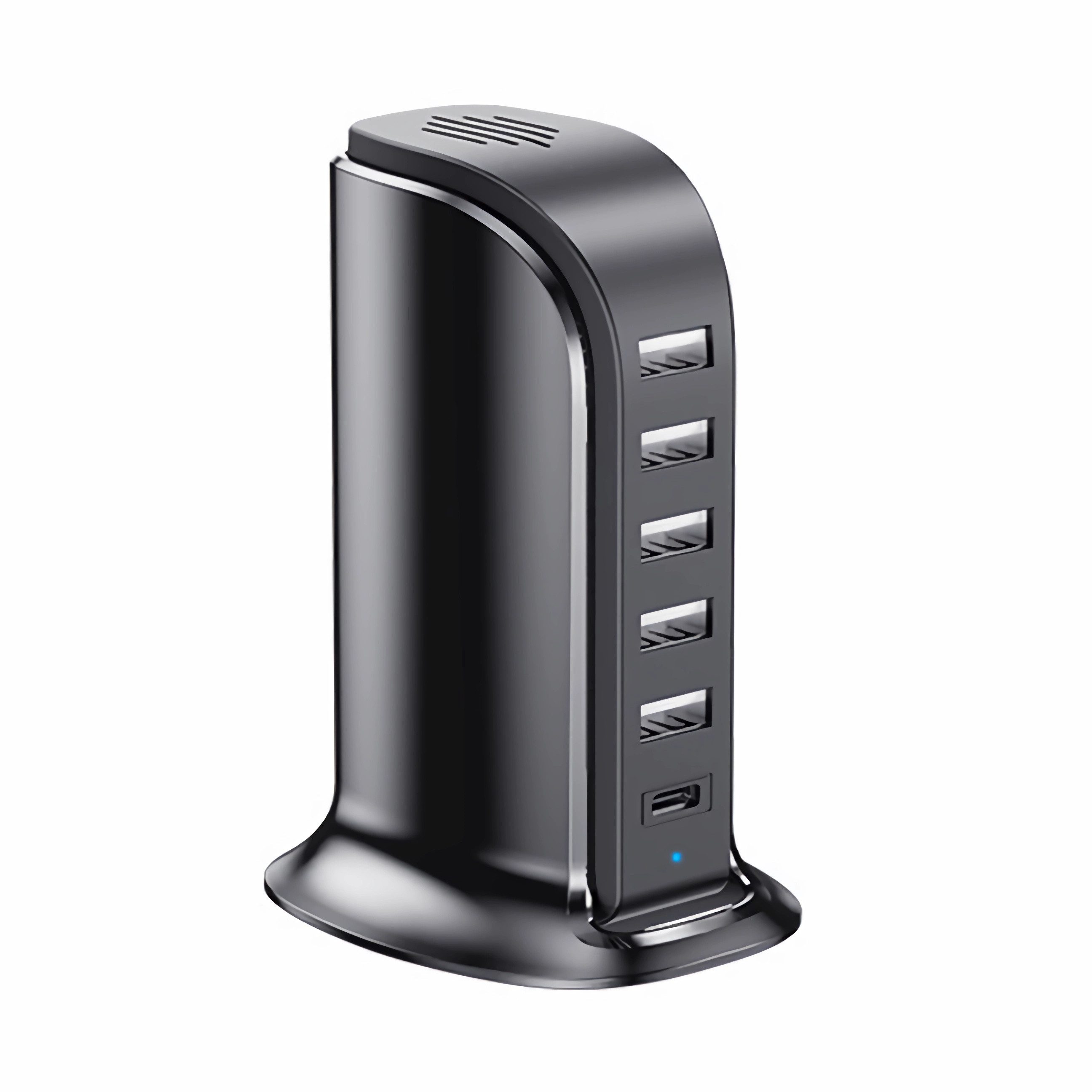 Bolwins D97C 6 Fach 4A 5V USB Port Netzteil Adapter Ladegerät Ladestation USB-Ladegerät (2100 mA, Packung, 1-tlg., 1x USB Ladegerät + Netzkabel, Schnellladefunktion Gleichzeitiges Laden mehrerer Geräte)
