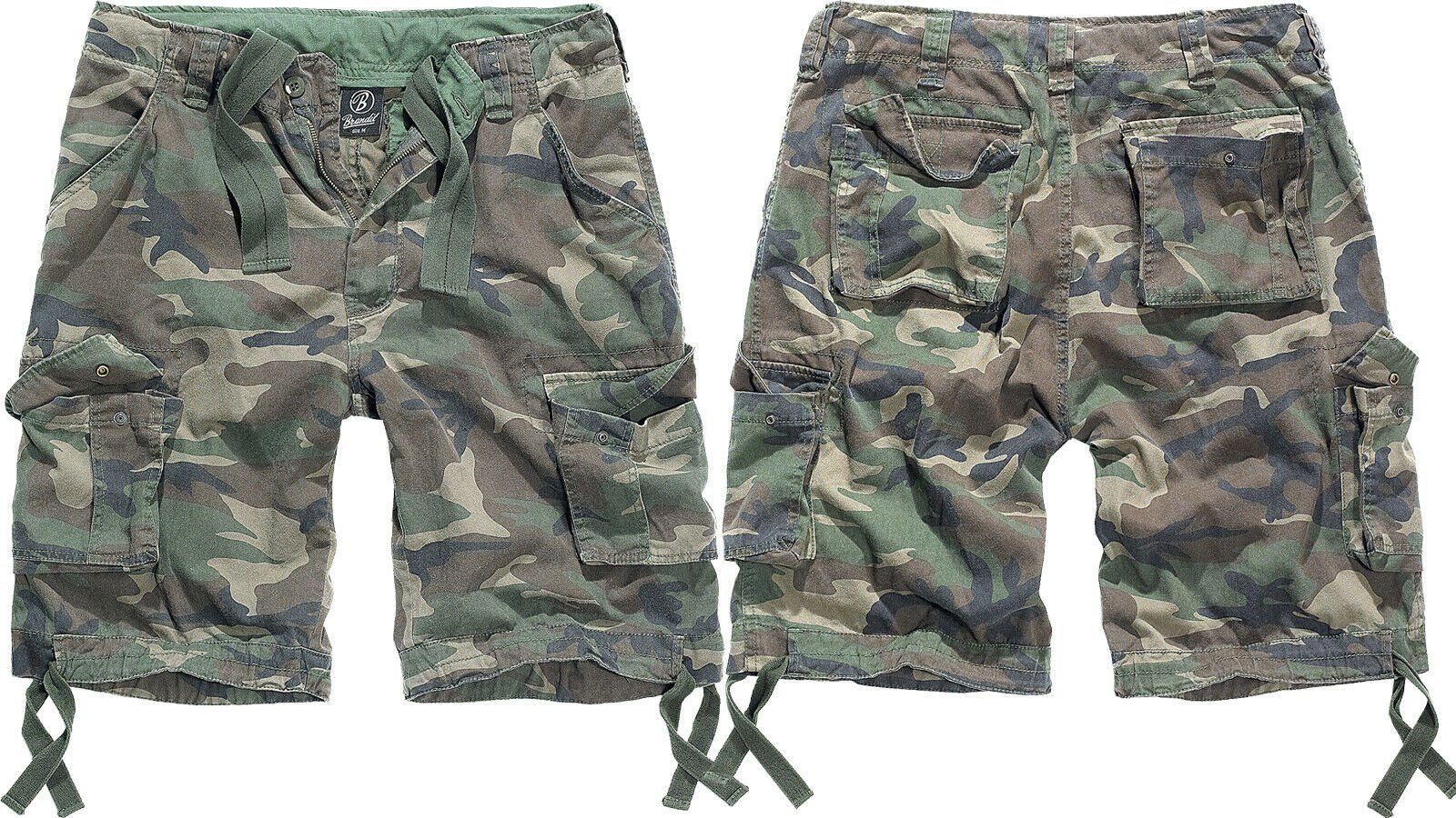 BW Herren Kurze Sommer Knielang Woodland Cargo Brandit Hose Cargohose Bermuda Army Short Shorts