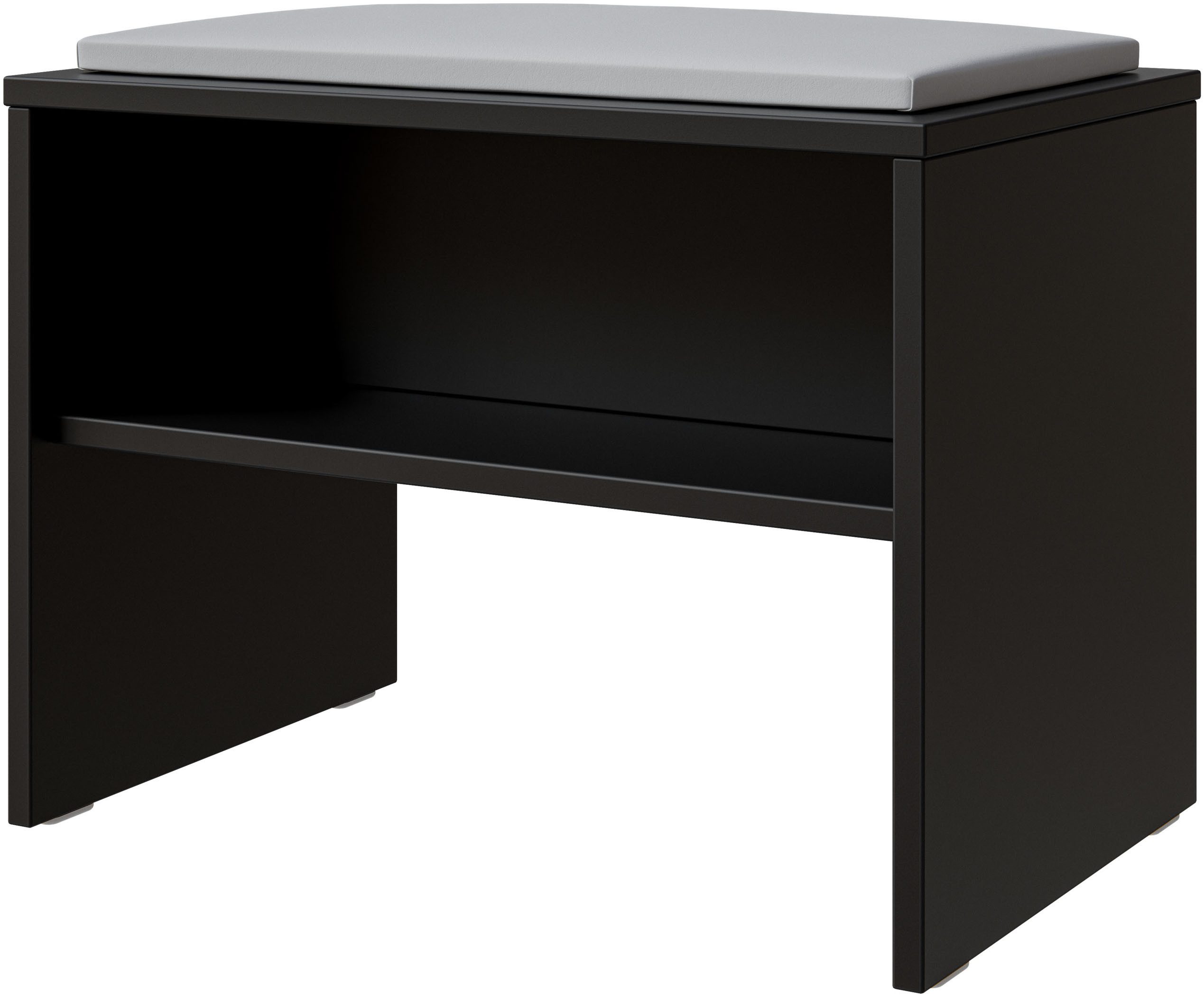 Saphir Badkommode Badezimmer Sitzbank inkl. Sitzkissen aus Kunstleder in weiß und Ablage, verschiedene Farben, Шкафыbank 60 cm breit, gepolstert