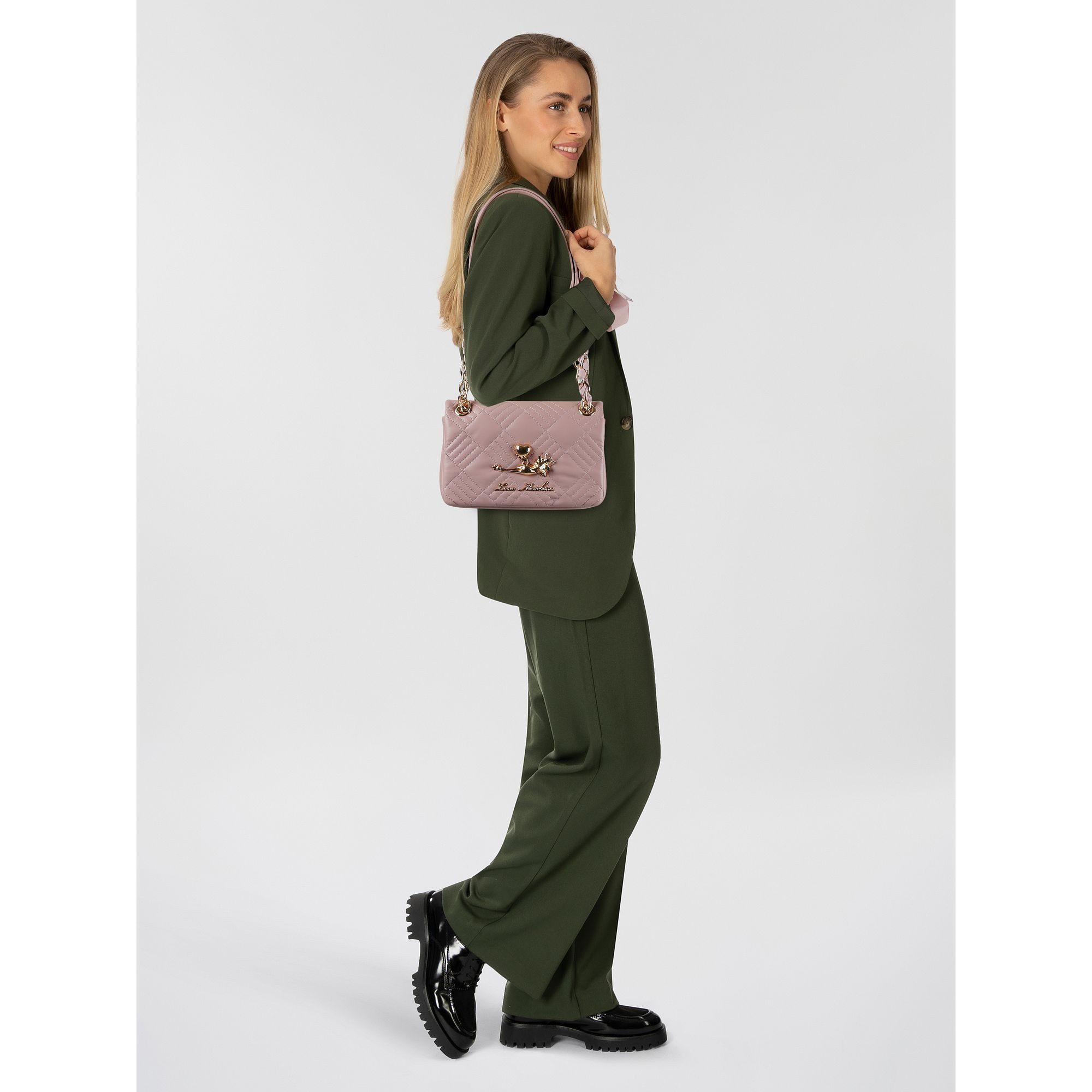 LOVE MOSCHINO Schultertasche Frog Bag, Polyurethan