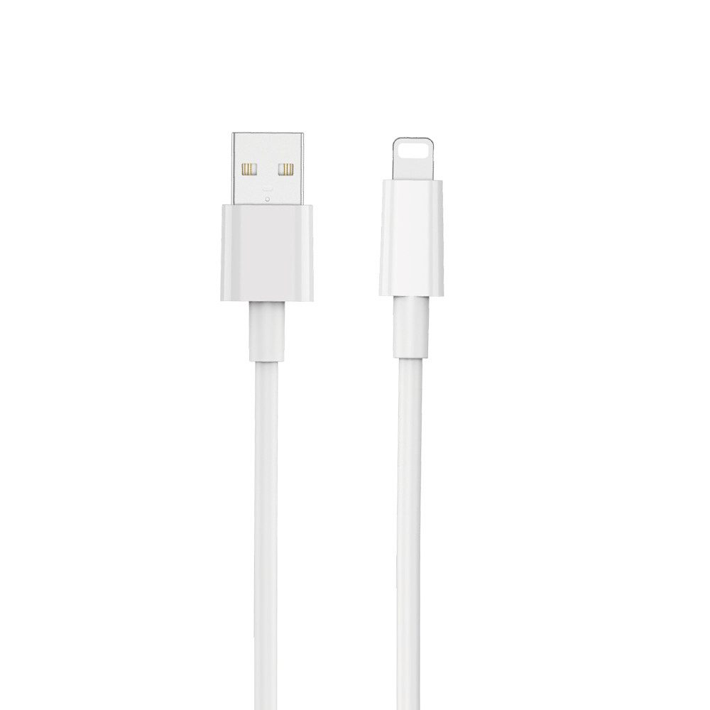 Wiwu Ladekabel C006 USB - kompatibel mit iPhone 1,2 m 2,4A weiß Smartphone-Kabel