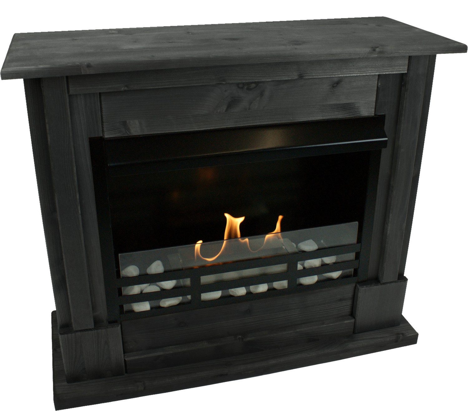 Kaminbau Mierzwa Echtfeuer-Dekokamin Rafael (Deluxe, Brenngel & Bio-Ethanol Kamin inkl. regulierbarer Brenner & Zubehör), Farbwahl, Gelkamin, Ethanolkamin, Bodenkamin, Kaminofen