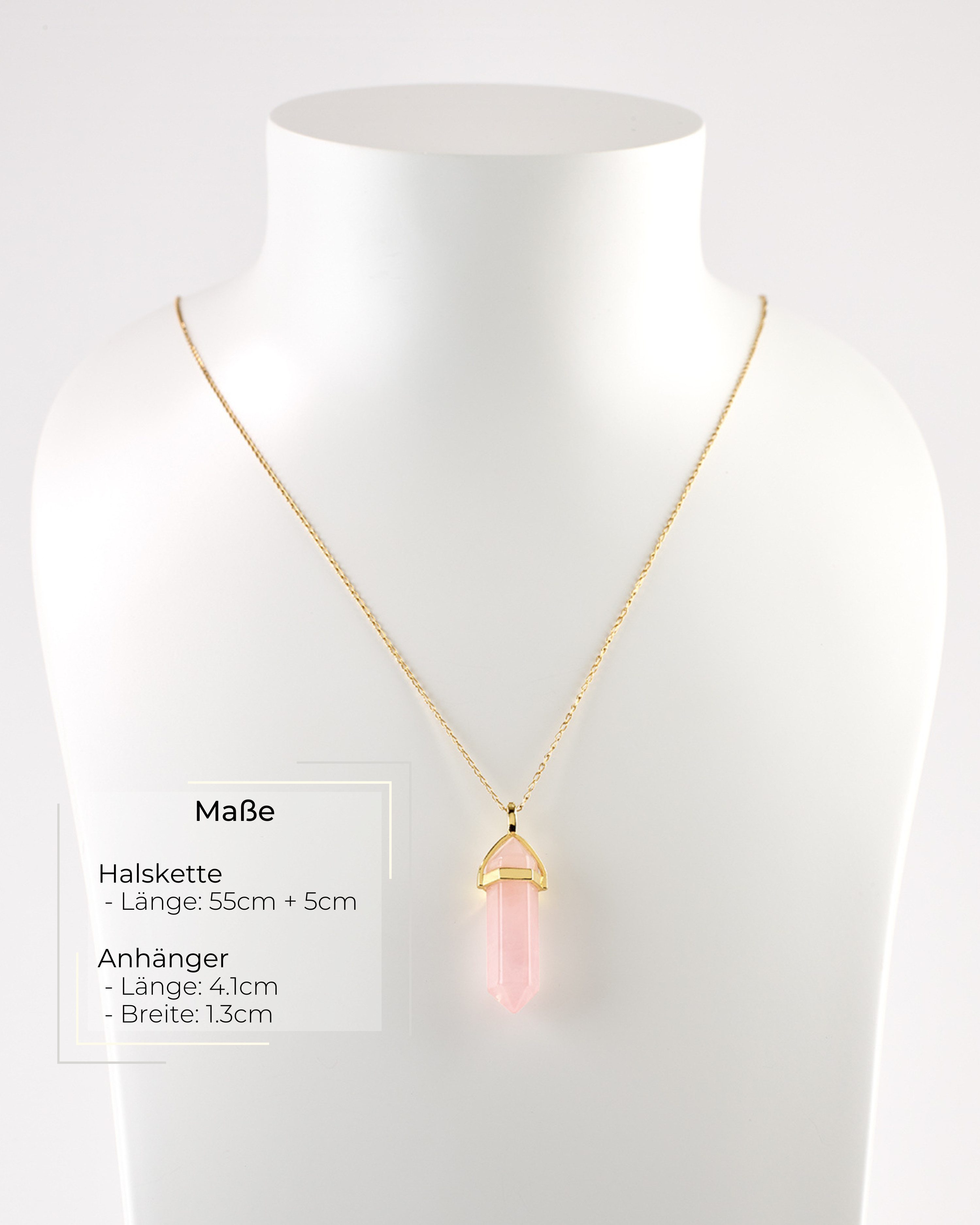 LAVISA Kette mit Anhänger Edelstein Halskette Obelisk gold Naturstein Krist günstig online kaufen