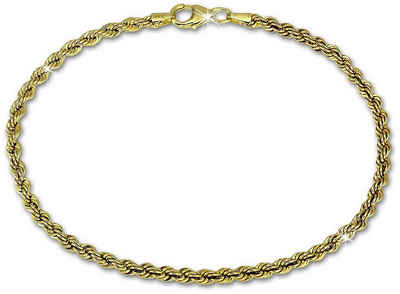 GoldDream Goldarmband GoldDream 19cm Armband Kordel hohl glanz (Armband), Damen Armband (Kordel hohl) ca. 19cm, 333 Gelbgold - 8 Karat, Farbe: g