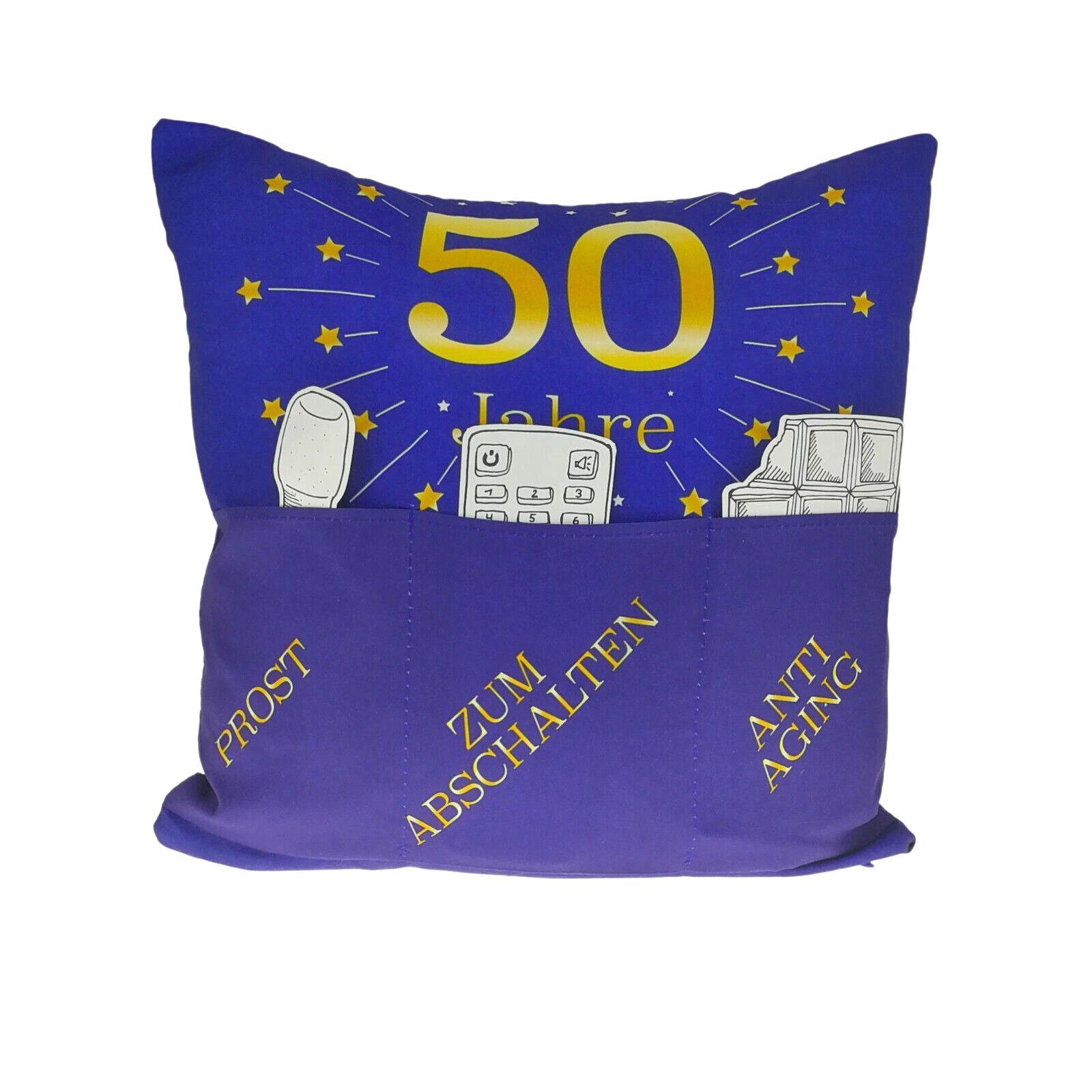50sten Kissen Geschenkidee, Geburtstag Bada 3 mit zum mit Taschen zum zum befüllen befüllen Bing Taschen Dekokissen