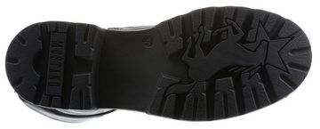 Mustang Shoes Schnürstiefel mit Innen-Reißverschluss, Blockabsatz