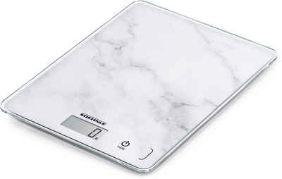 Soehnle Küchenwaage Page Compact 300 Marble, Tragkraft 5 kg, 1 g genaue Teilung