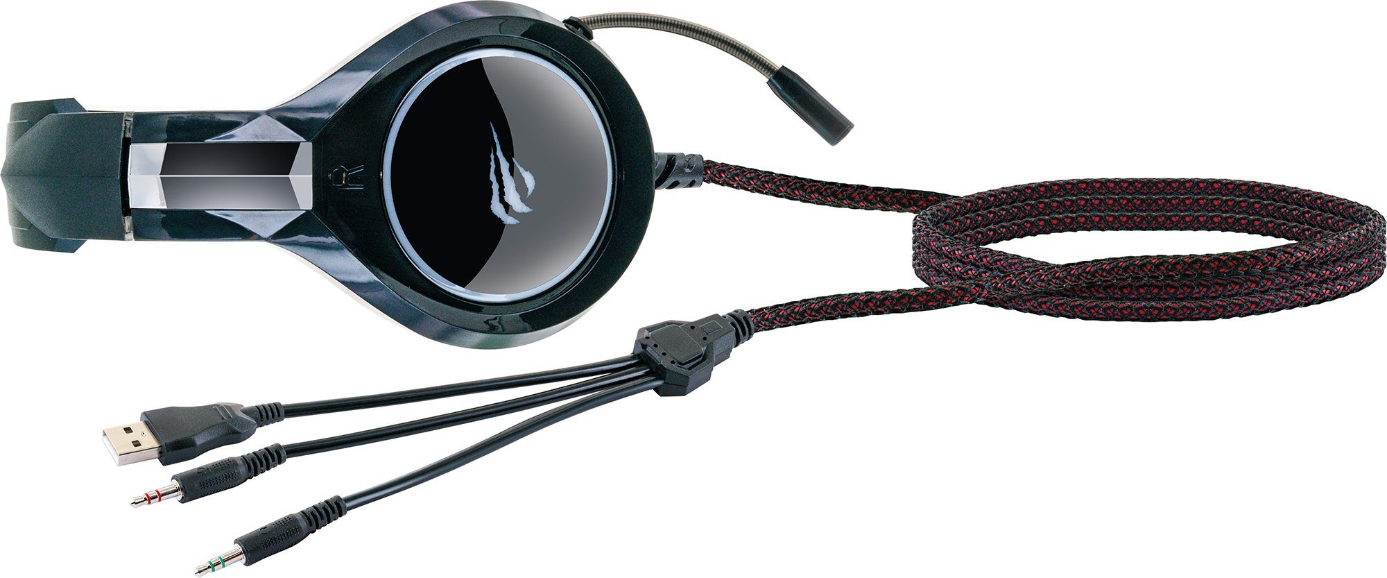 GH50 Kopfbügel wechselnder Schwaiger LED Beleuchtung) Gaming-Headset mit (Einstellbarer