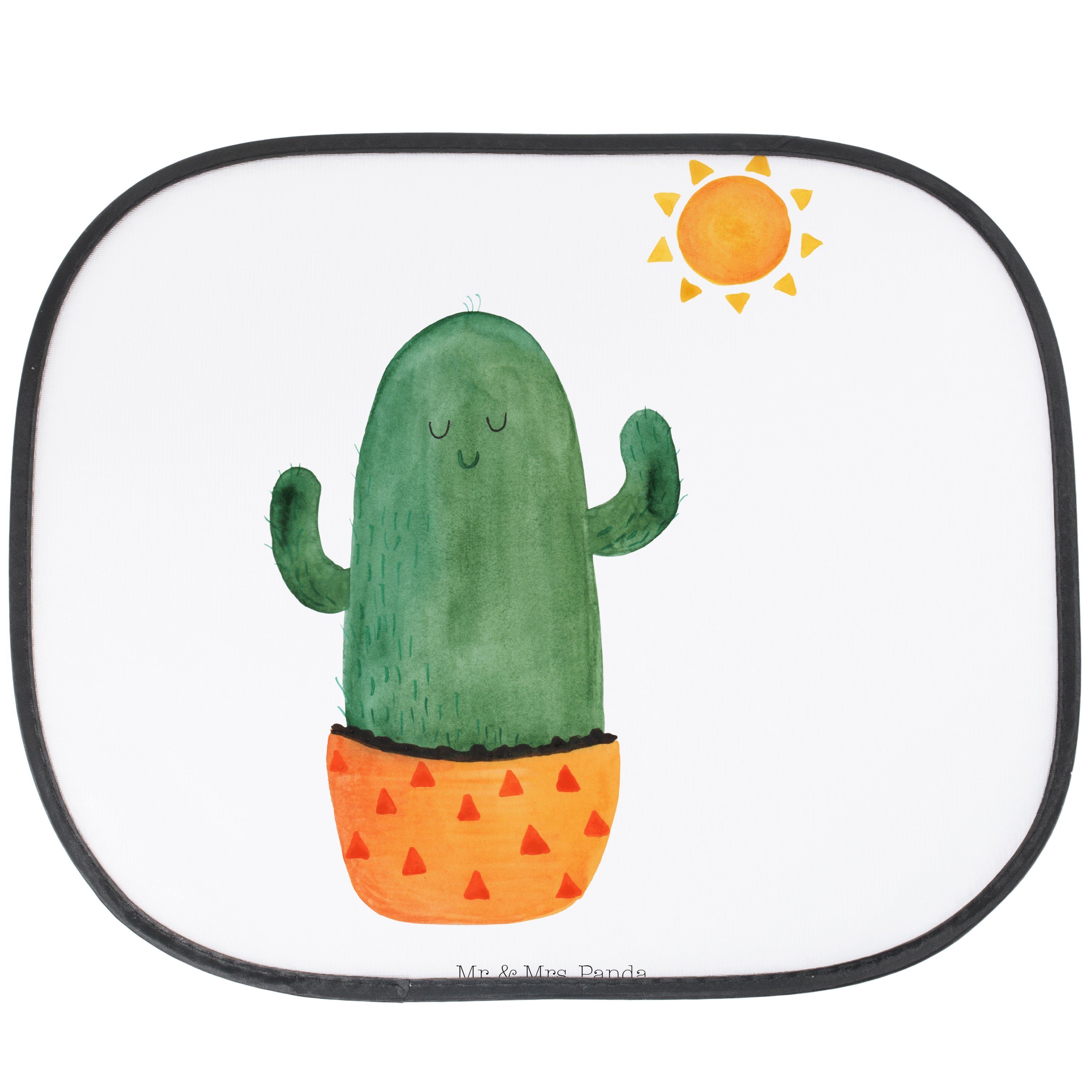 Sonnenschutz Kaktus - Mr. Geschenk, & Sonnenanbeter - Panda, Seidenmatt Weiß Sonne, Sonnenschutzfolie, Auto Mrs
