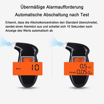 GelldG Alkohol-Teststreifen Alkoholtester, Alkoholmessgeräte Mit LED-Display