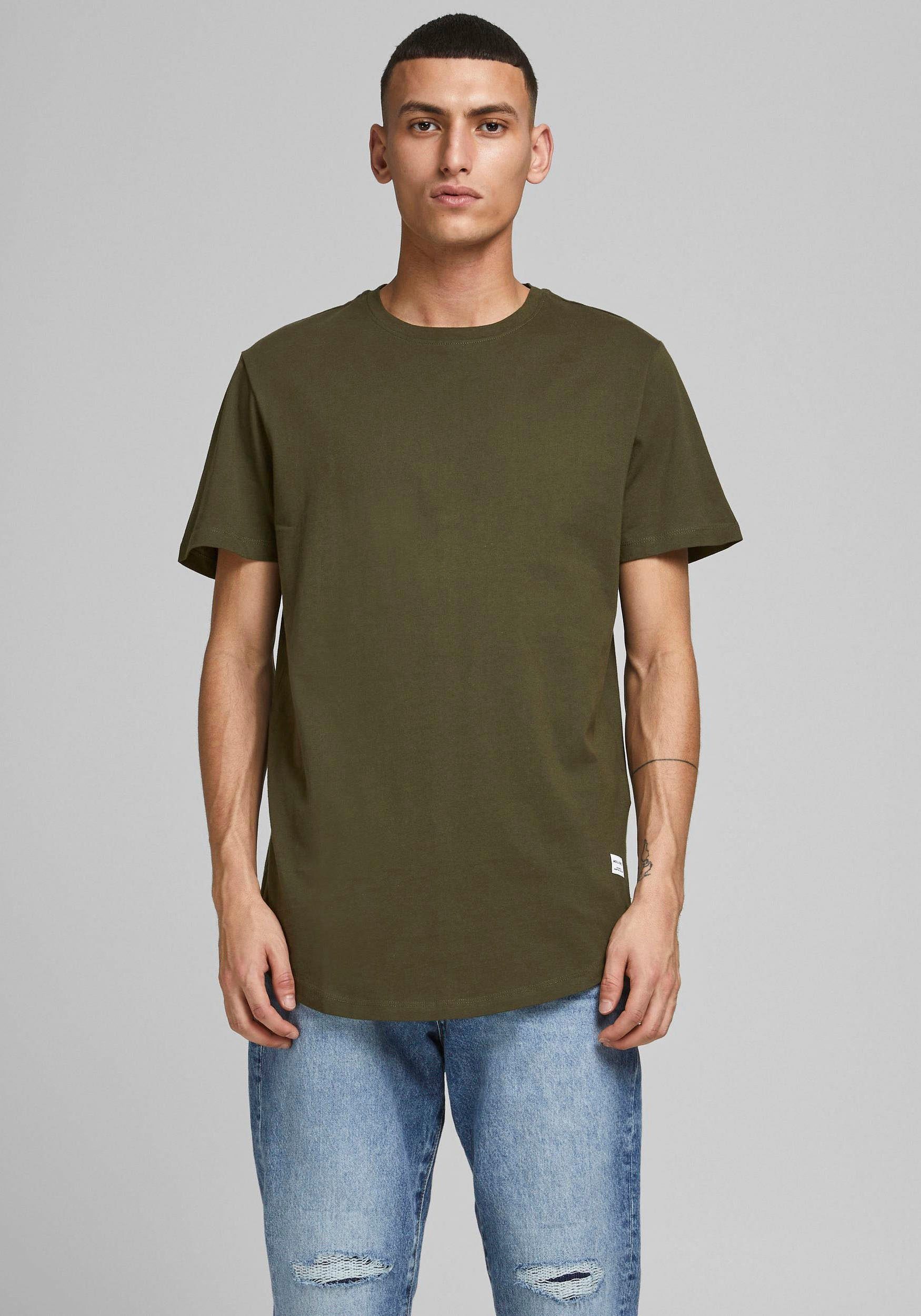 Jack & Jones T-Shirt NOA TEE dunkelgrün