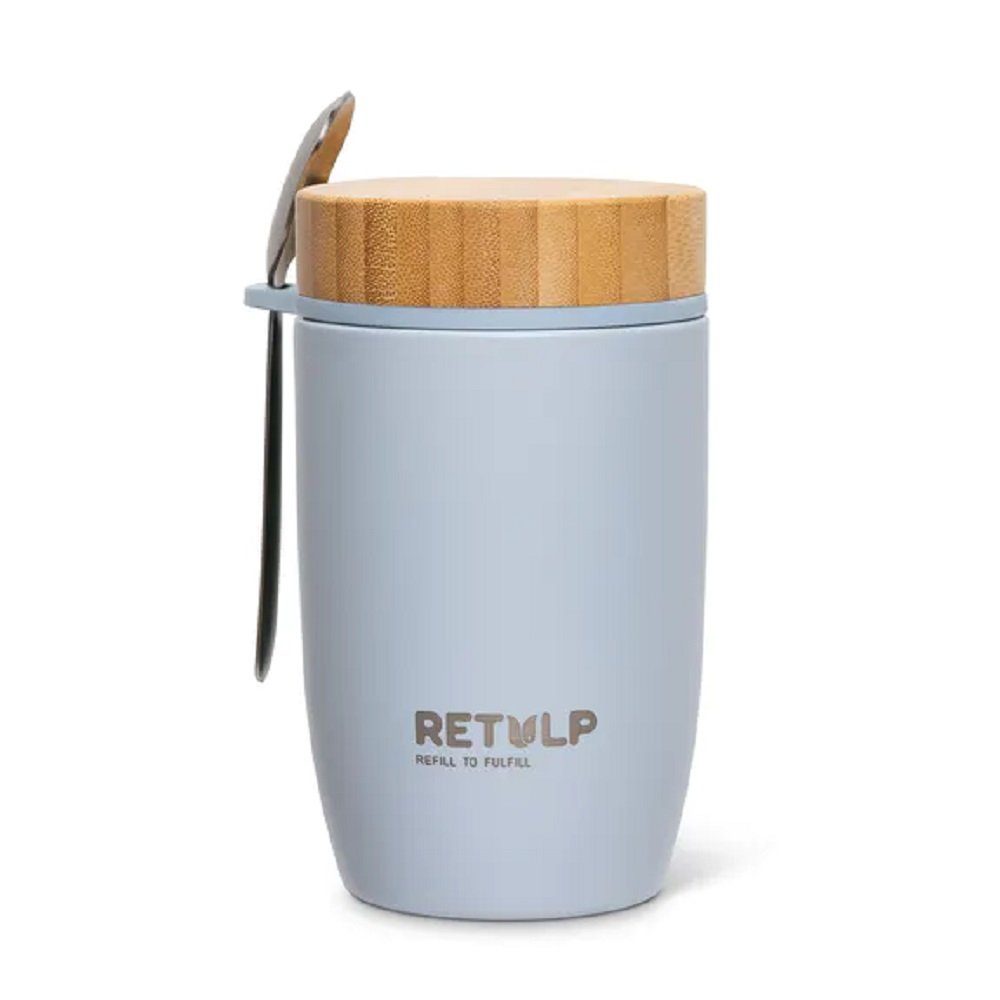 RETULP Lunchbox Edelstahl Thermobehälter Big Mug mit Löffel 500ml, Edelstahl, Thermobecher