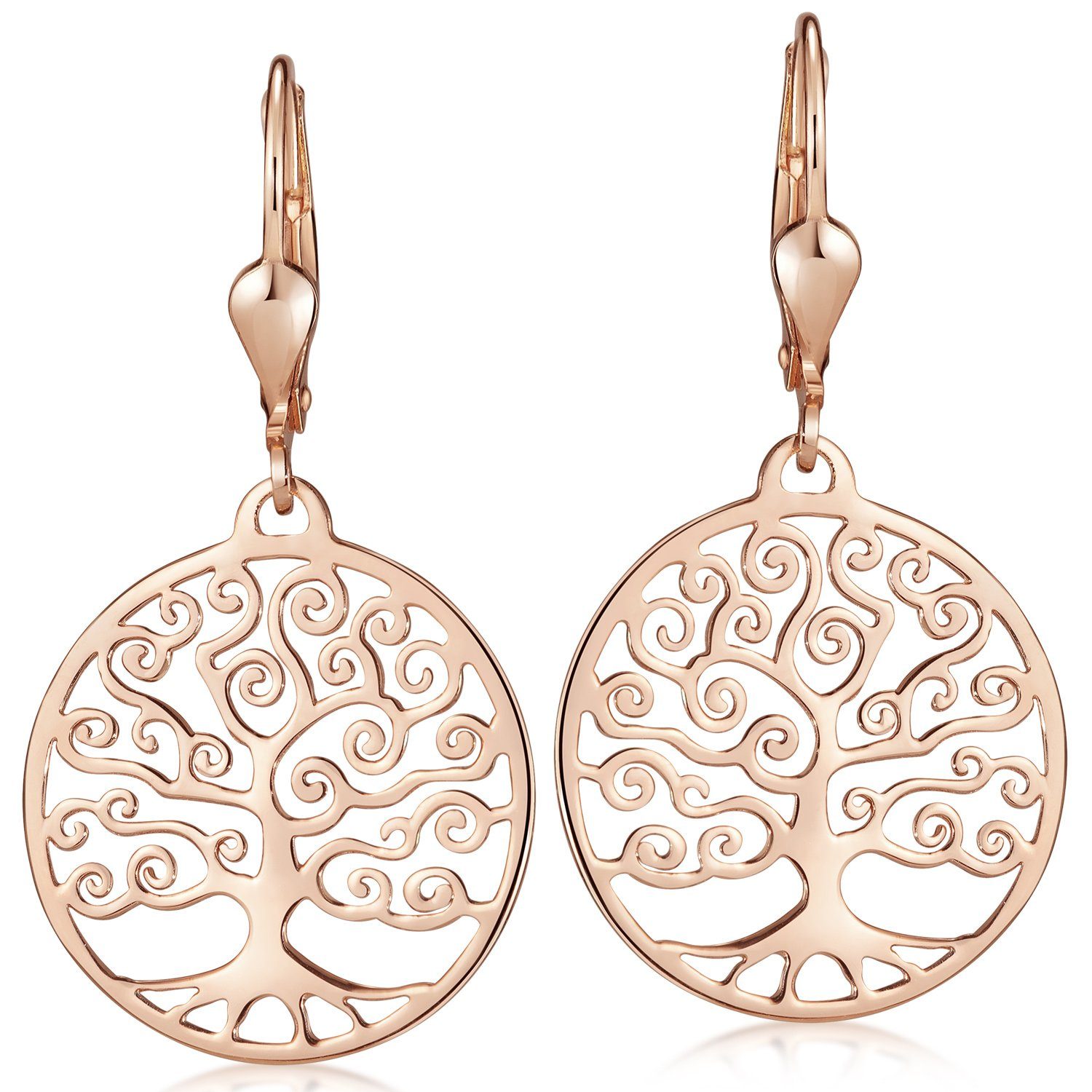 Materia Paar Ohrhänger Damen Rosegold Lebensbaum keltisch Ø20mm SO-246, 925 günstig online kaufen