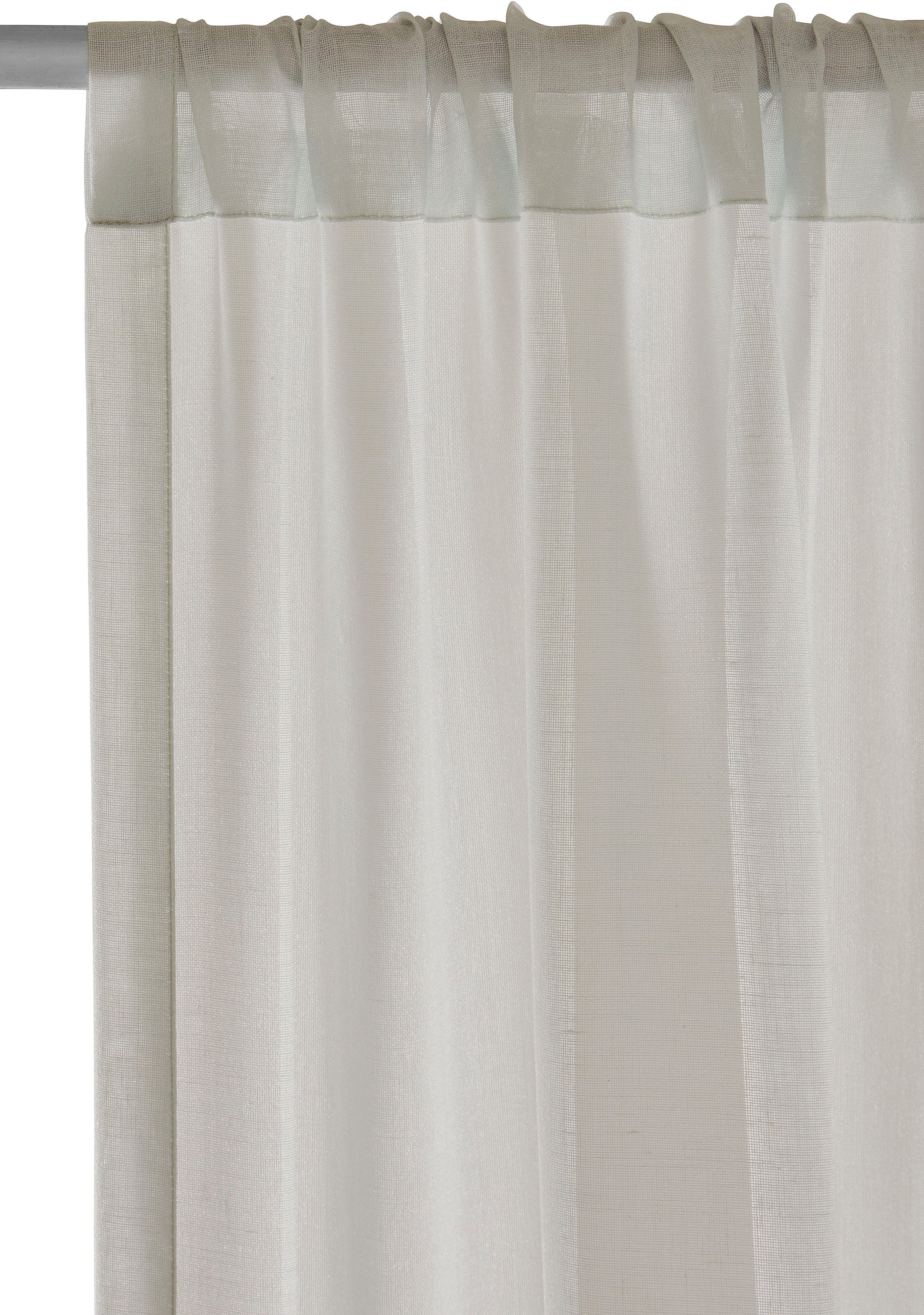 Gardine Kaida, LeGer Polyester, by beige Lena Stangendurchzug (1 verschiedene Größen Gercke, Home bedruckt, transparent, Farbverlauf, St), transparent