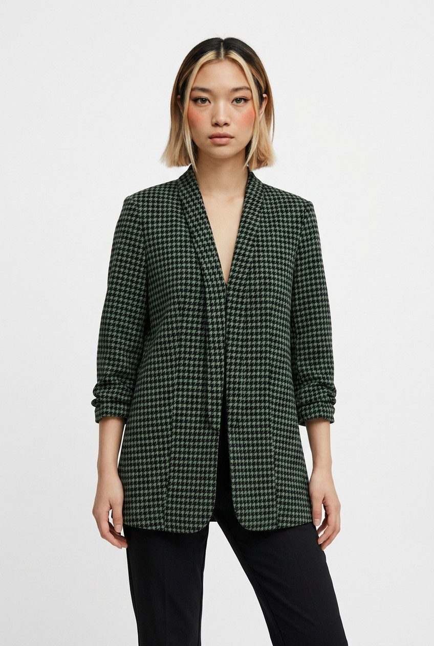 Pieces Blusenblazer PCBOSELLA 3/4 PRINTED BLAZER NOOS mit 3/4 Ärmel