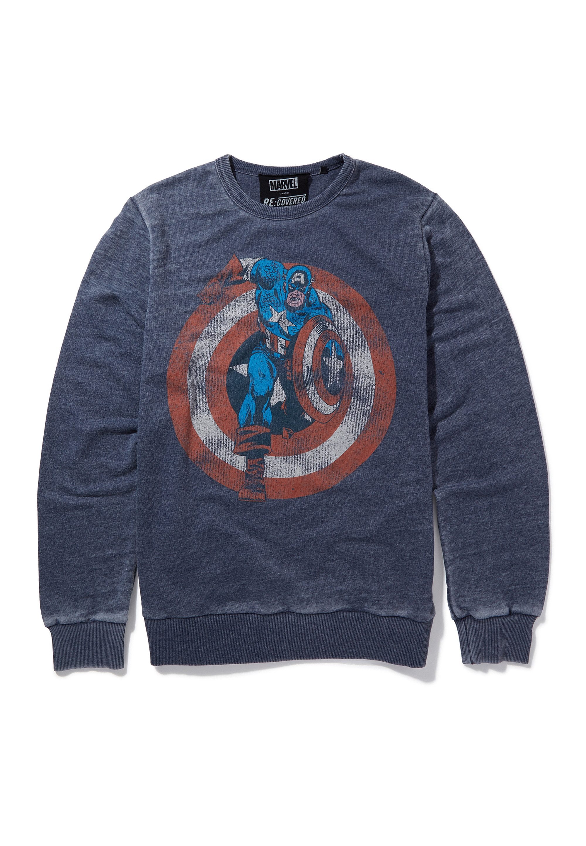 Recovered Sweatshirt Marvel Captain America mit coolem Captain America Print