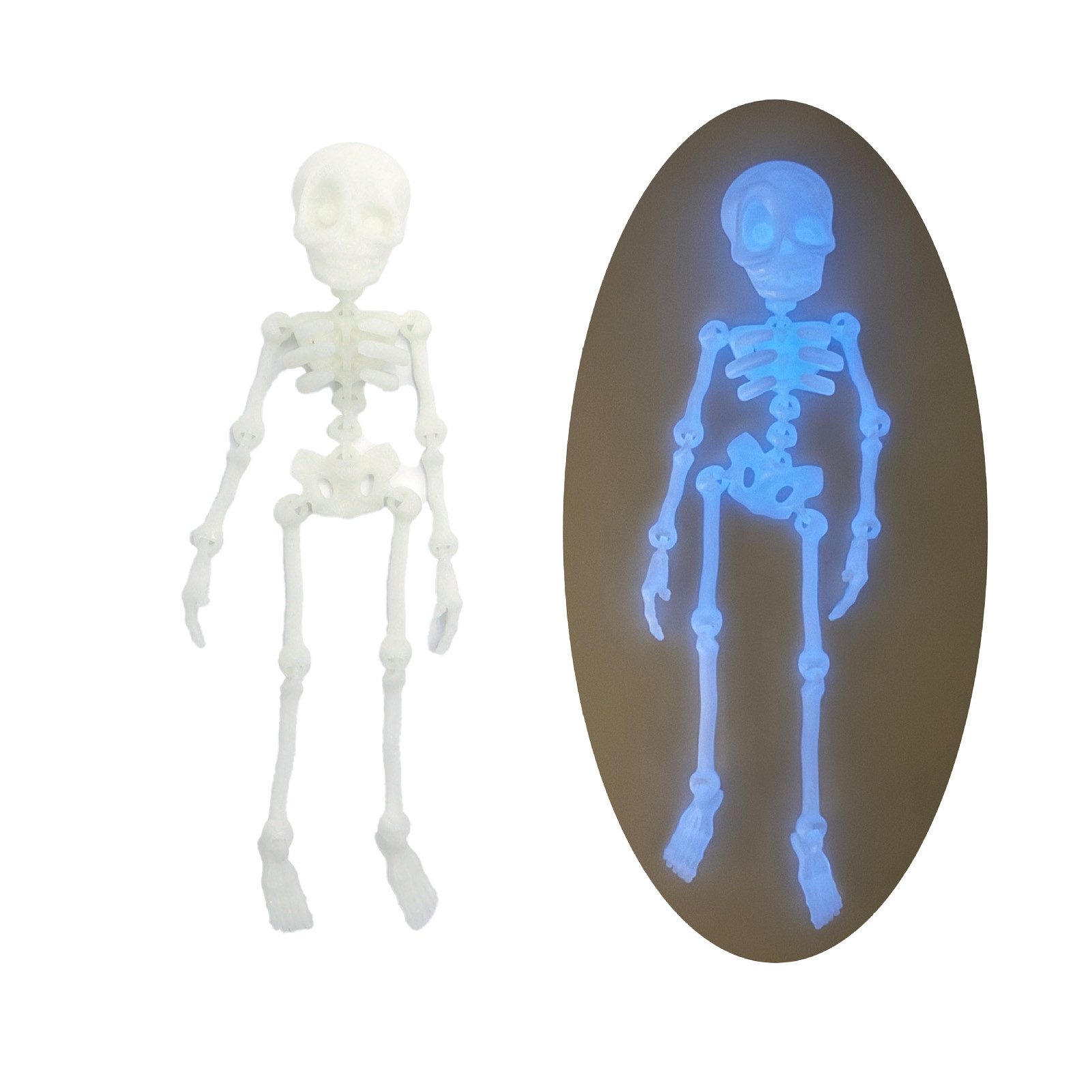 Jumpeak Dekohänger Halloween dekohänger,halloween skelett,3D gedruckte,PLA Material (1 magnetisches Totenkopf Ornament), Erhältlich in mehreren Farben,magnetische Dekoration,Halloween Motiv