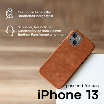 wiiuka Smartphone-Hülle skiin MORE Handyhülle für iPhone 13, Handgefertigt - Deutsches Leder, Premium Case