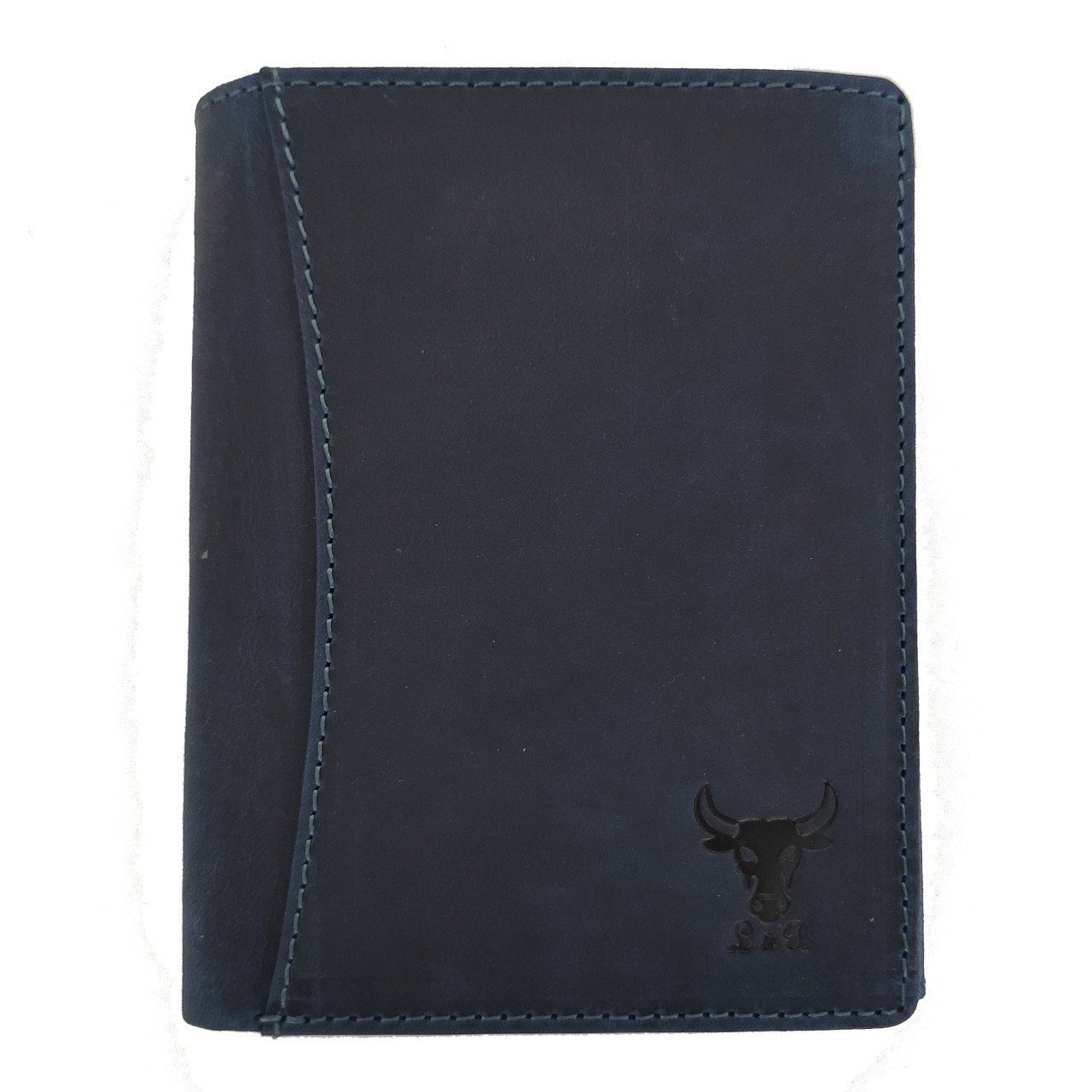 Buffalo Hill Geldbörse Büffelleder Portemonnaie, integrierter RFID-Schutz >BH-2395<, elegantes Wallet mit 8 Kartenfächern in Blau