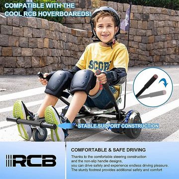RCB TECH Balance Scooter Kart Sitz für 6,5"-10" Hoverboards, Go-Kart Zubehör für Balance Scooter