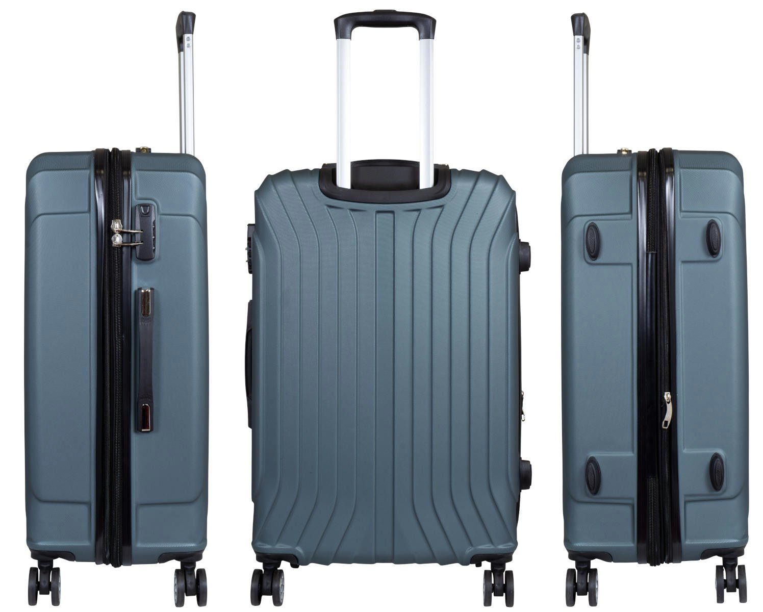 Warenhandel König Trolleyset Almeria, 4 und Größe Rollen, L tlg., M, XL) (3 Grün