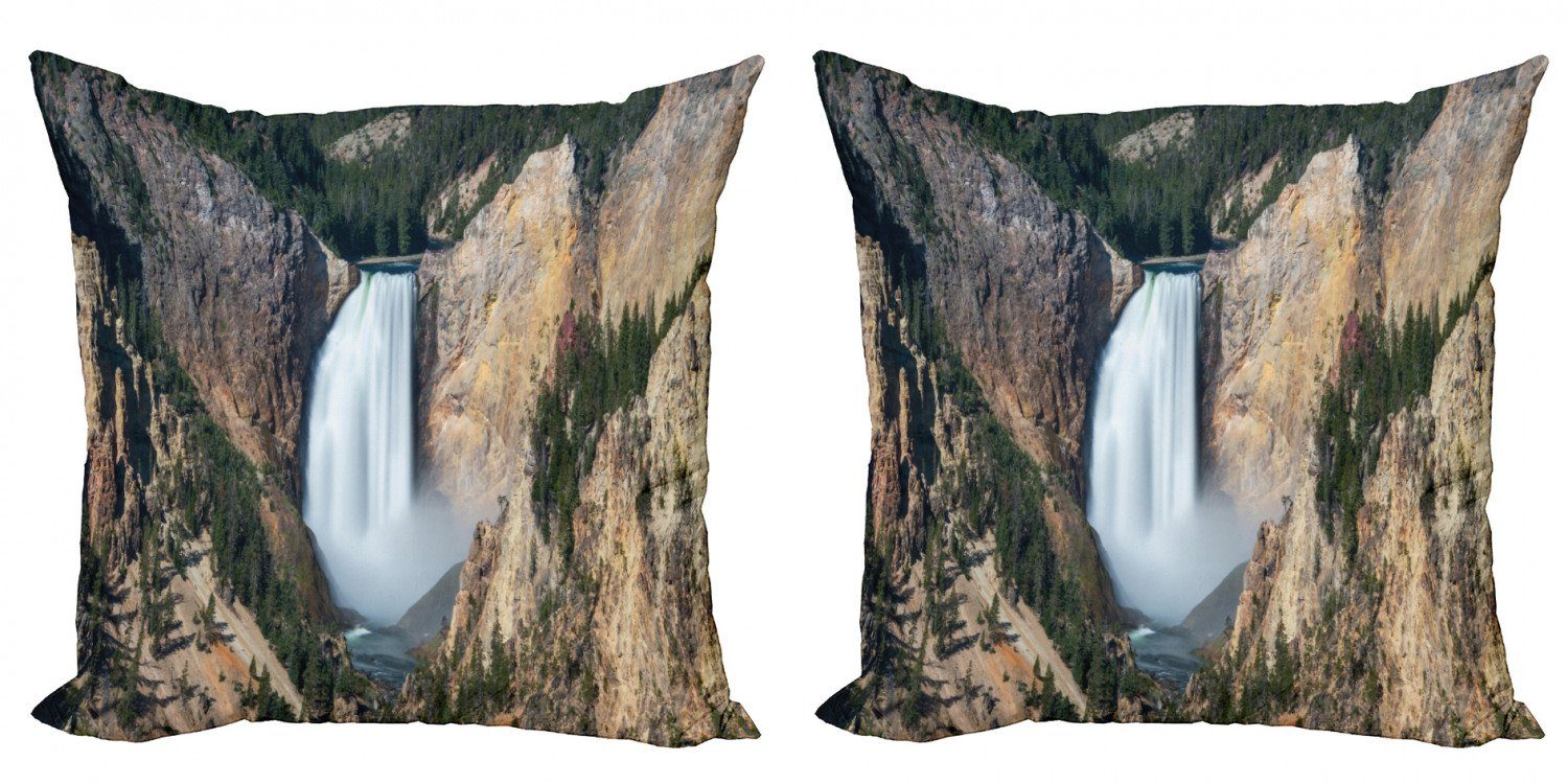 (2 Yellowstone Stück), Wyoming Digitaldruck, Canyon Kissenbezüge Accent von Doppelseitiger Grand Abakuhaus Modern