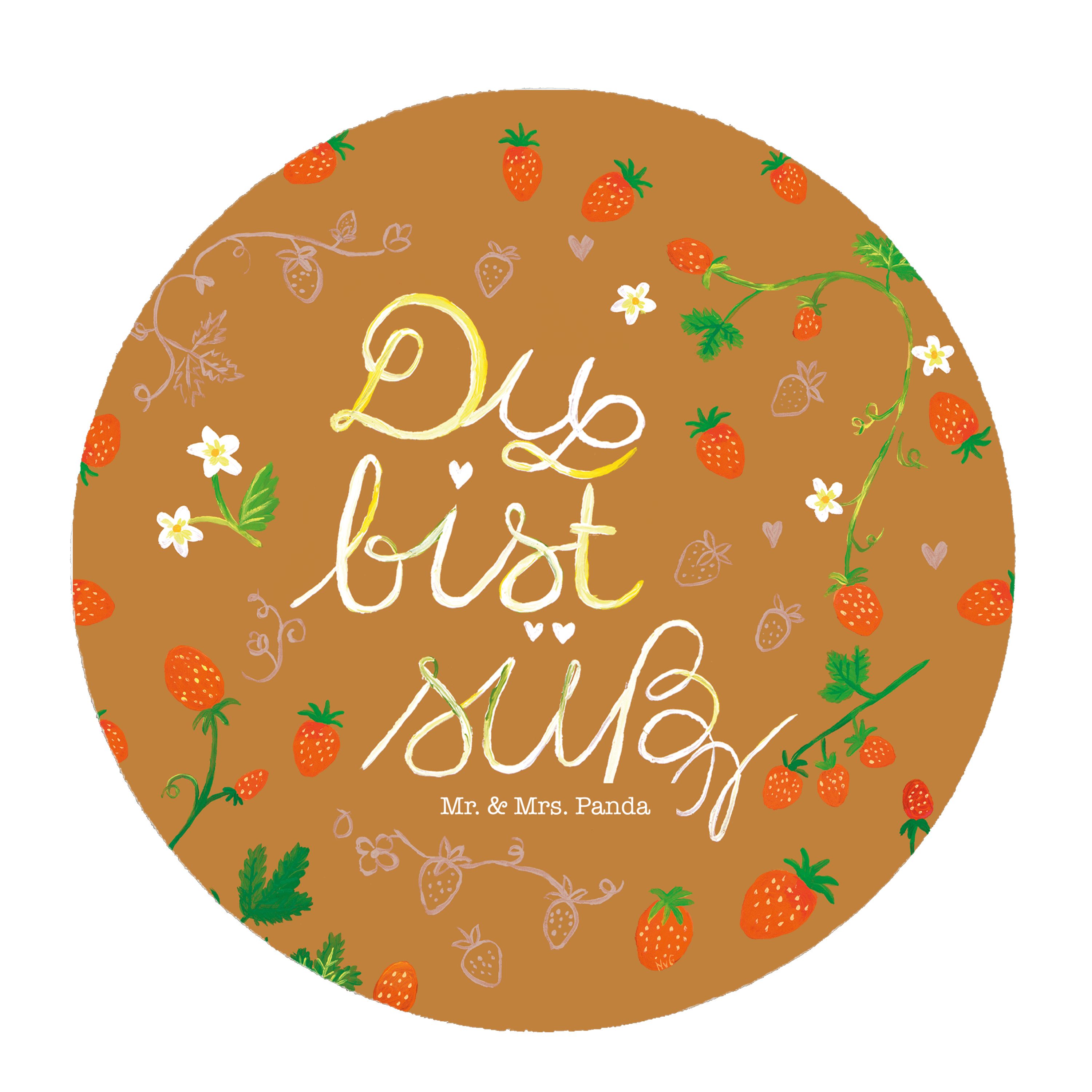 Mr. & Mrs. Panda »Erdbeeren Du bist süß Geschenk, Sommer Deko, Outdoor, Geschenk