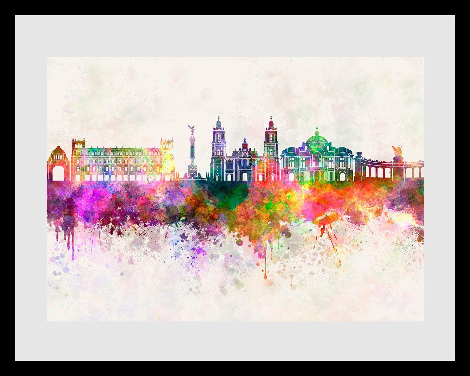 queence Bild Skyline (1 St) Color Städte Splash