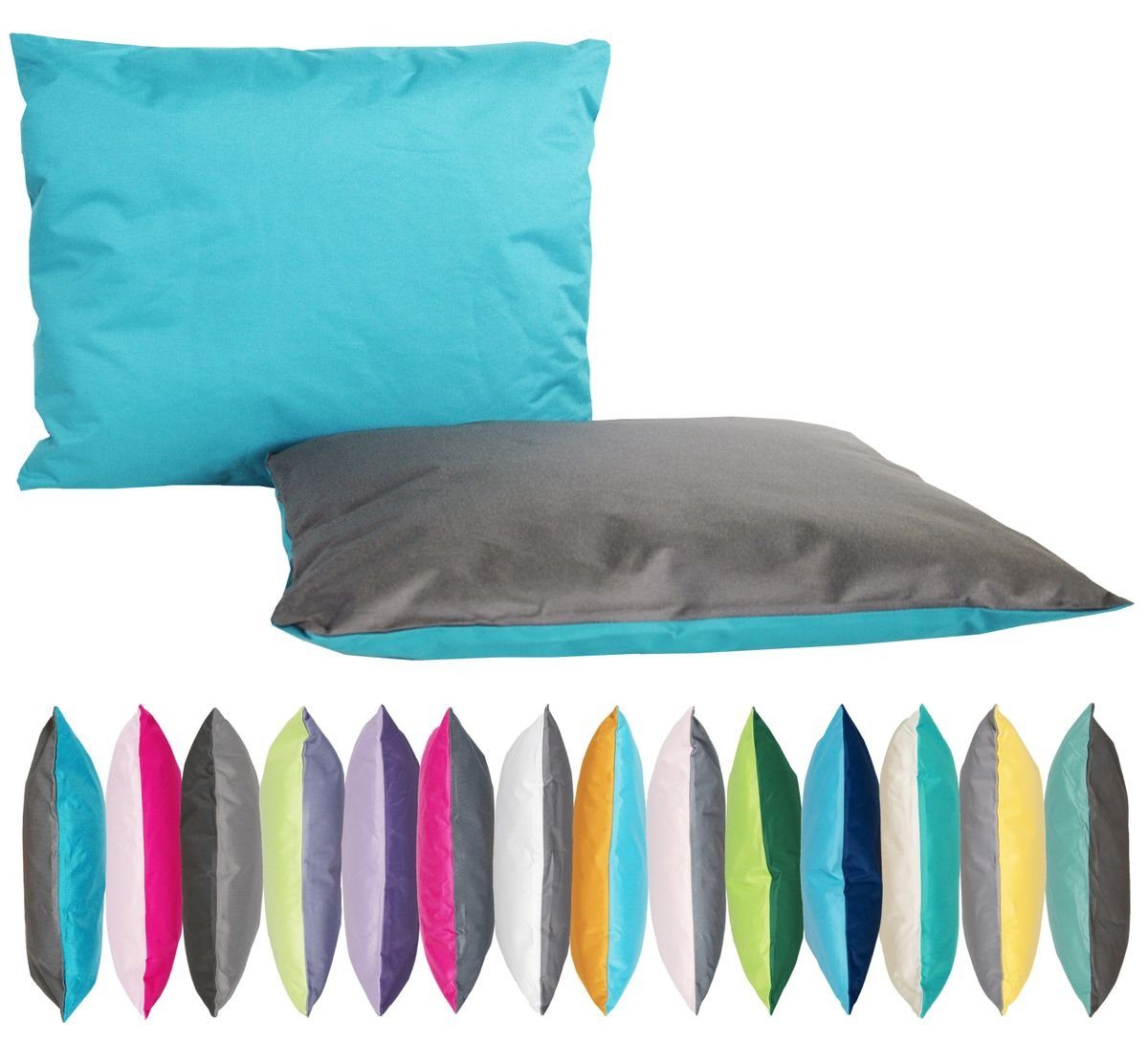 JACK Dekokissen JACK 2-farbiges Wende Outdoor Kissen 30x50cm Dekokissen inkl. Füllung, mit Lotus-Effekt, Robust, Strapazierfähig, für Innen & Außen geeignet