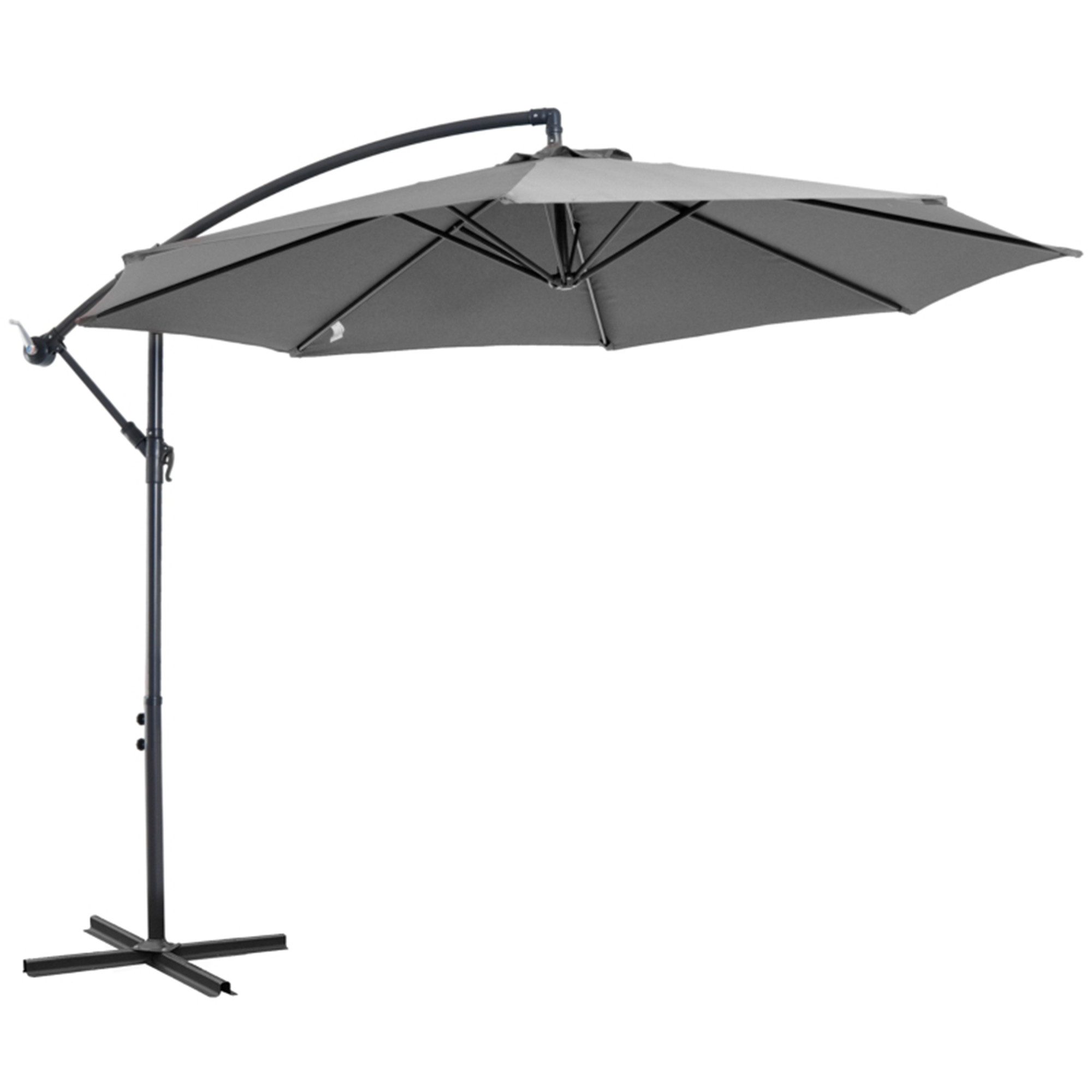 MC Star Sonnenschirm Kurbelschirm mit Stahlgestell günstig online kaufen