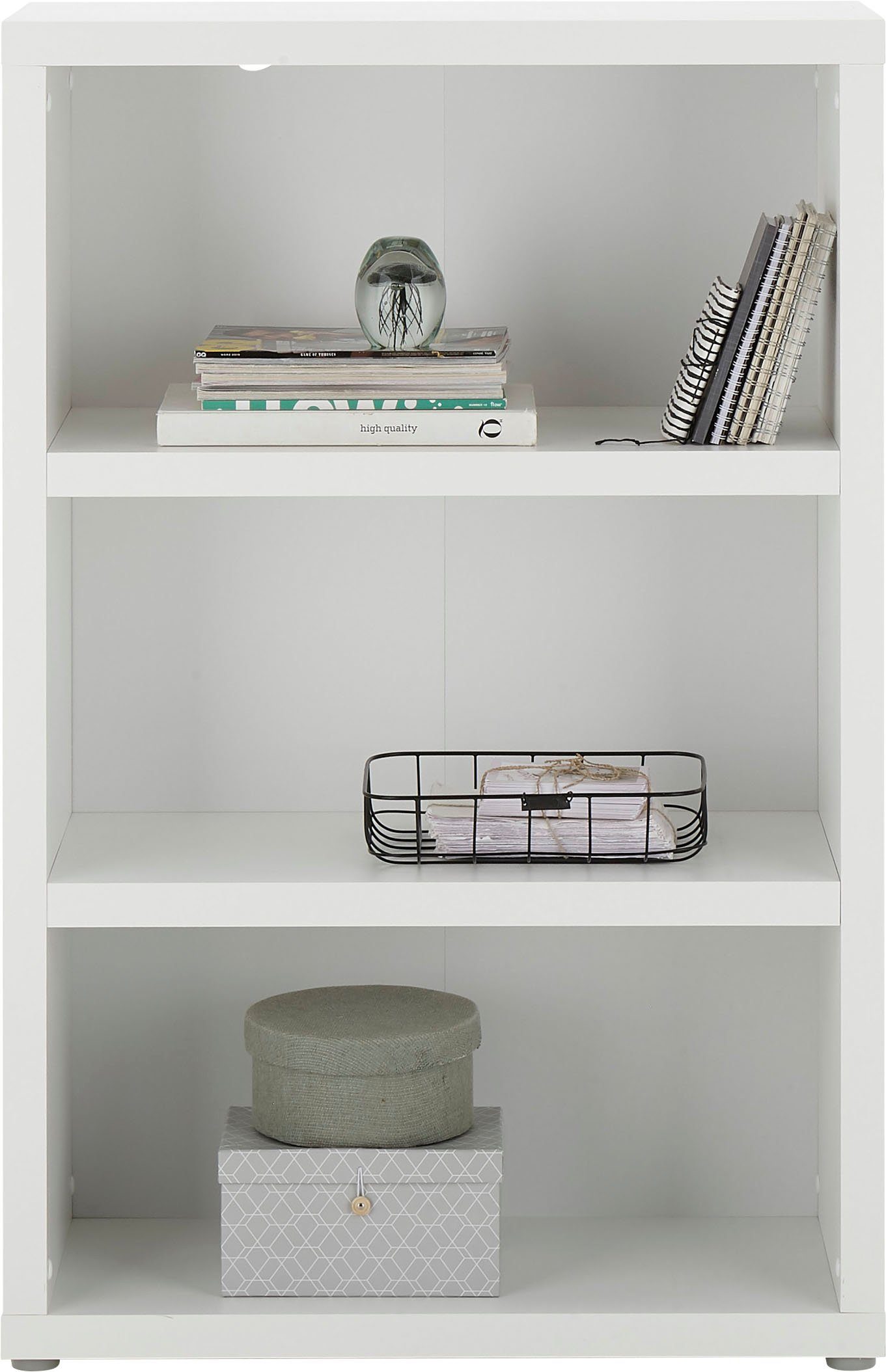 BEGA OFFICE Aktenregal Modica, Büroregal weiß, Bücherregal mit offenen Fächer