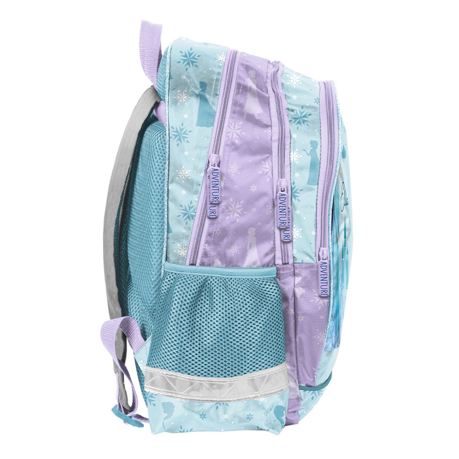 PASO Schulrucksack Frozen - Die Eiskönigin Schulset: Rucksack, Federmäppchen, Tasche (3-tlg), Federmäppchen mit Zubehör, Schuhbeutel