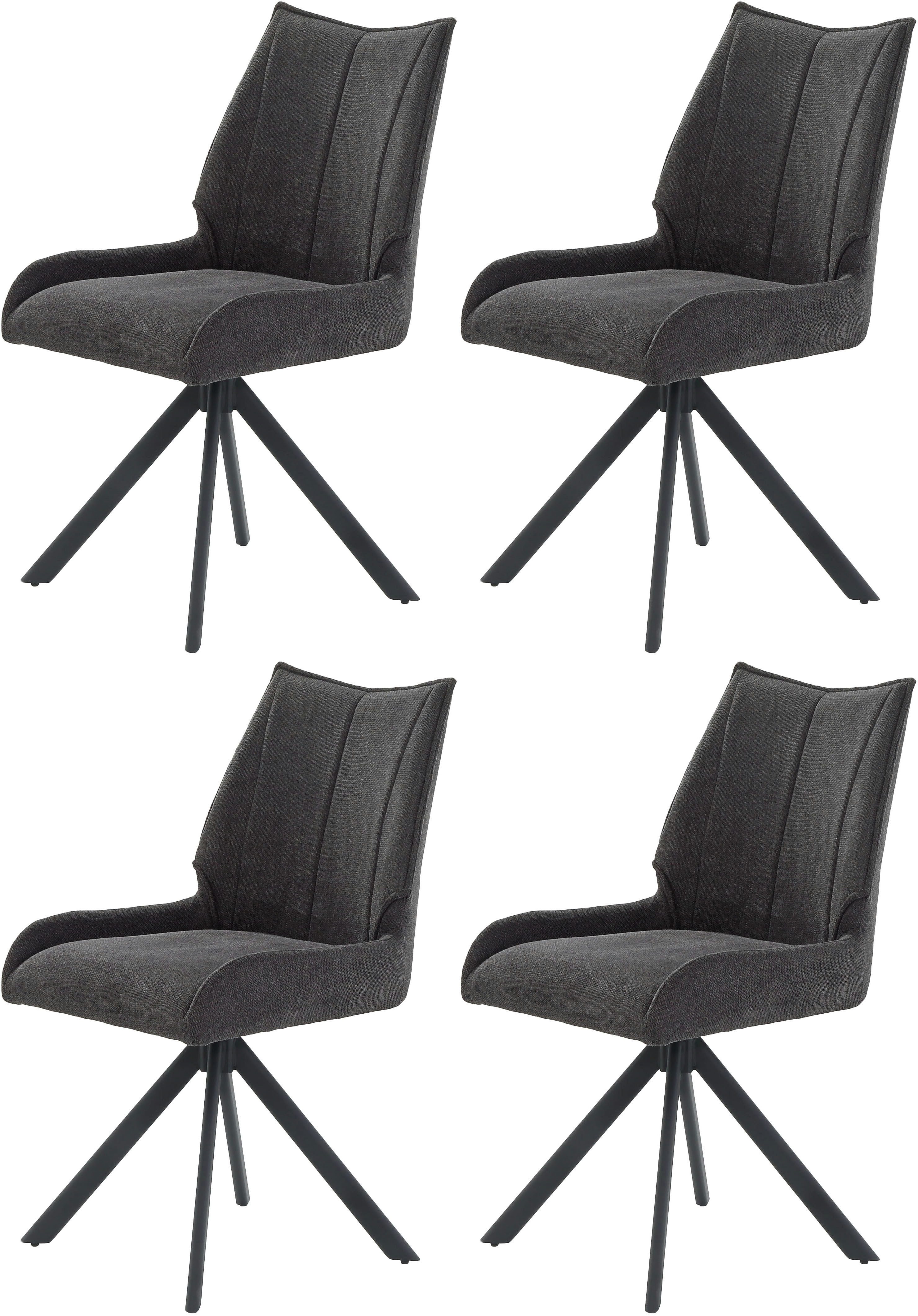 Jockenhöfer Gruppe Essgruppe Olbia/Madison Sitzgruppe (Set, 5-tlg., 1 Ausziehtisch und 4 Stühle), (5-tlg), Tisch mit Butterflyauszug, 120-160 cm, Wildeiche – Bild 4 von 5