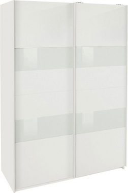 Wimex Schwebetürenschrank Altona (Altona, 1-St., Schwebetürenschrank 2-türig) 135cm weiß Weißglas