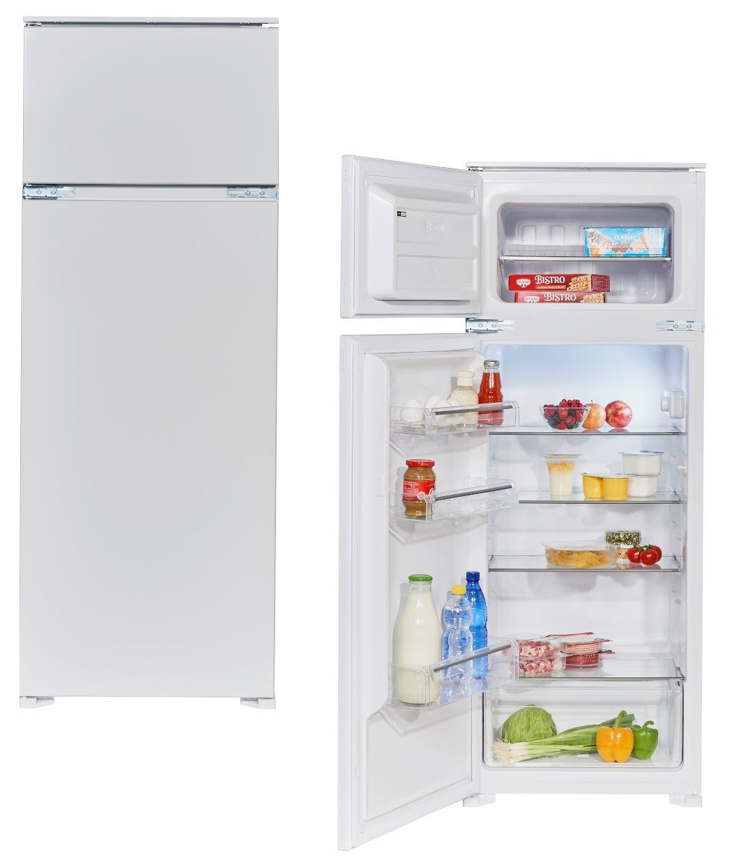Wolkenstein Einbaukühlschrank WDD230.4EEB, 145 cm hoch, 54 cm breit, wechselbarer Türanschlag, automatisches Abtauverfahren