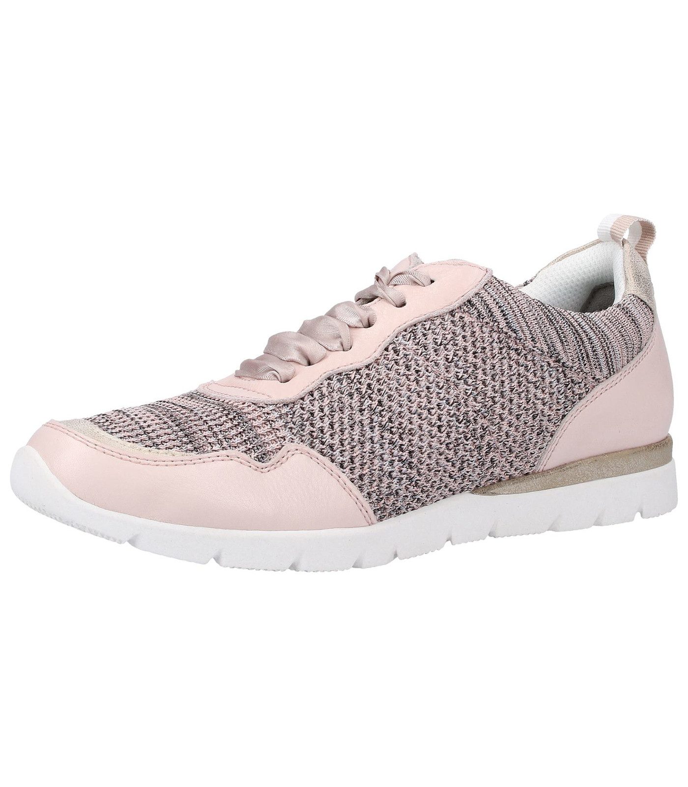 Jana Dames Sneaker 23660-152 Wit Rosegoud Wijdte H